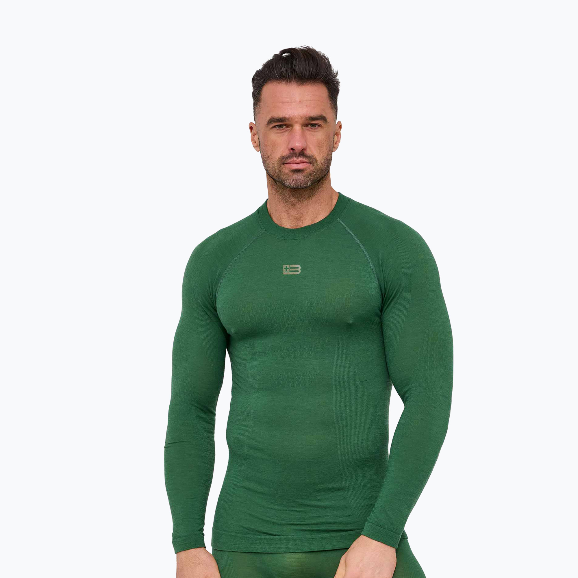 Bluza termoaktywna męska Brubeck Active Merino green | WYSYŁKA W 24H | 30 DNI NA ZWROT