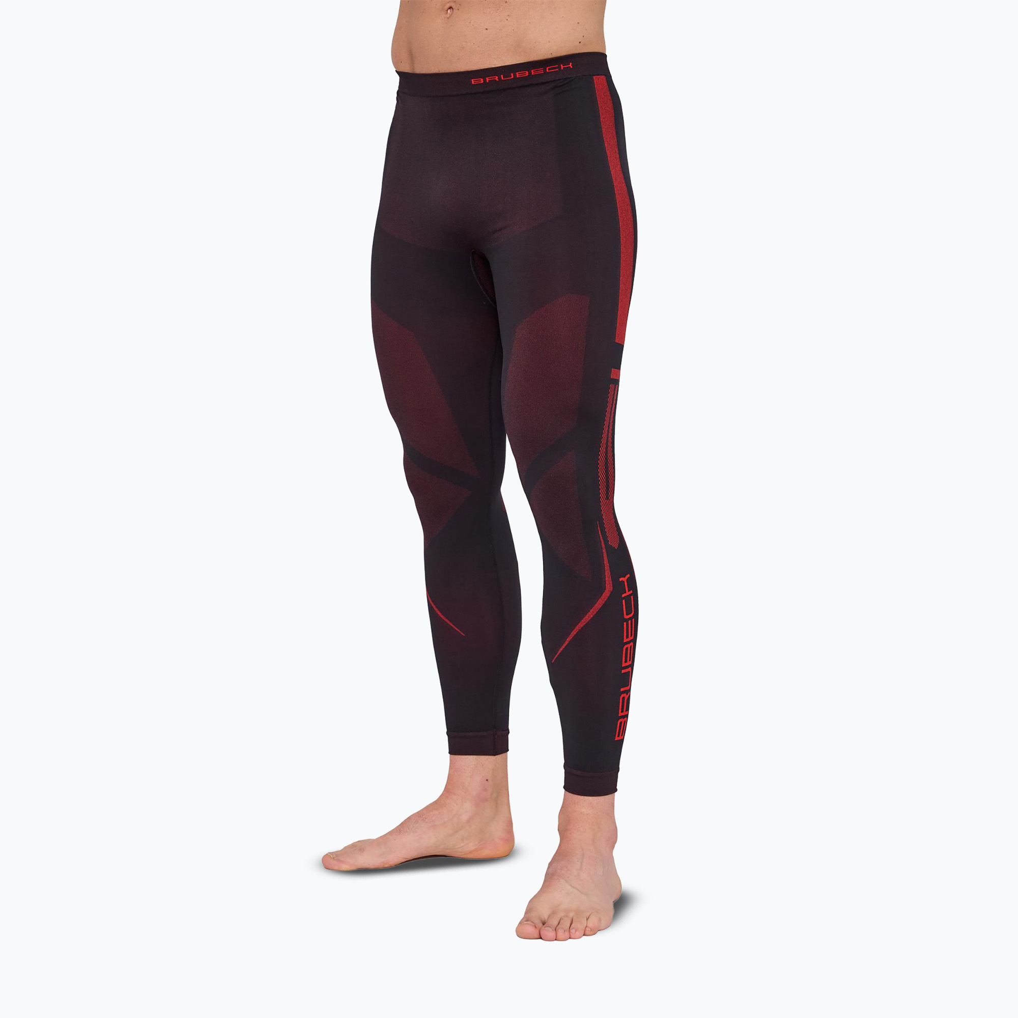 Spodnie termoaktywne męskie Brubeck Dry black/red | WYSYŁKA W 24H | 30 DNI NA ZWROT