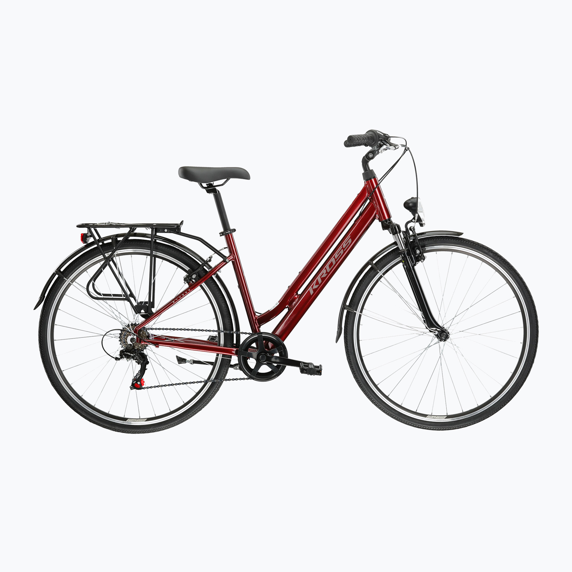 Városi kerékpár KROSS Sentio 1.0 ruby/grey/gloss (Sentio 1.0 KRST1Z28X18U004372)