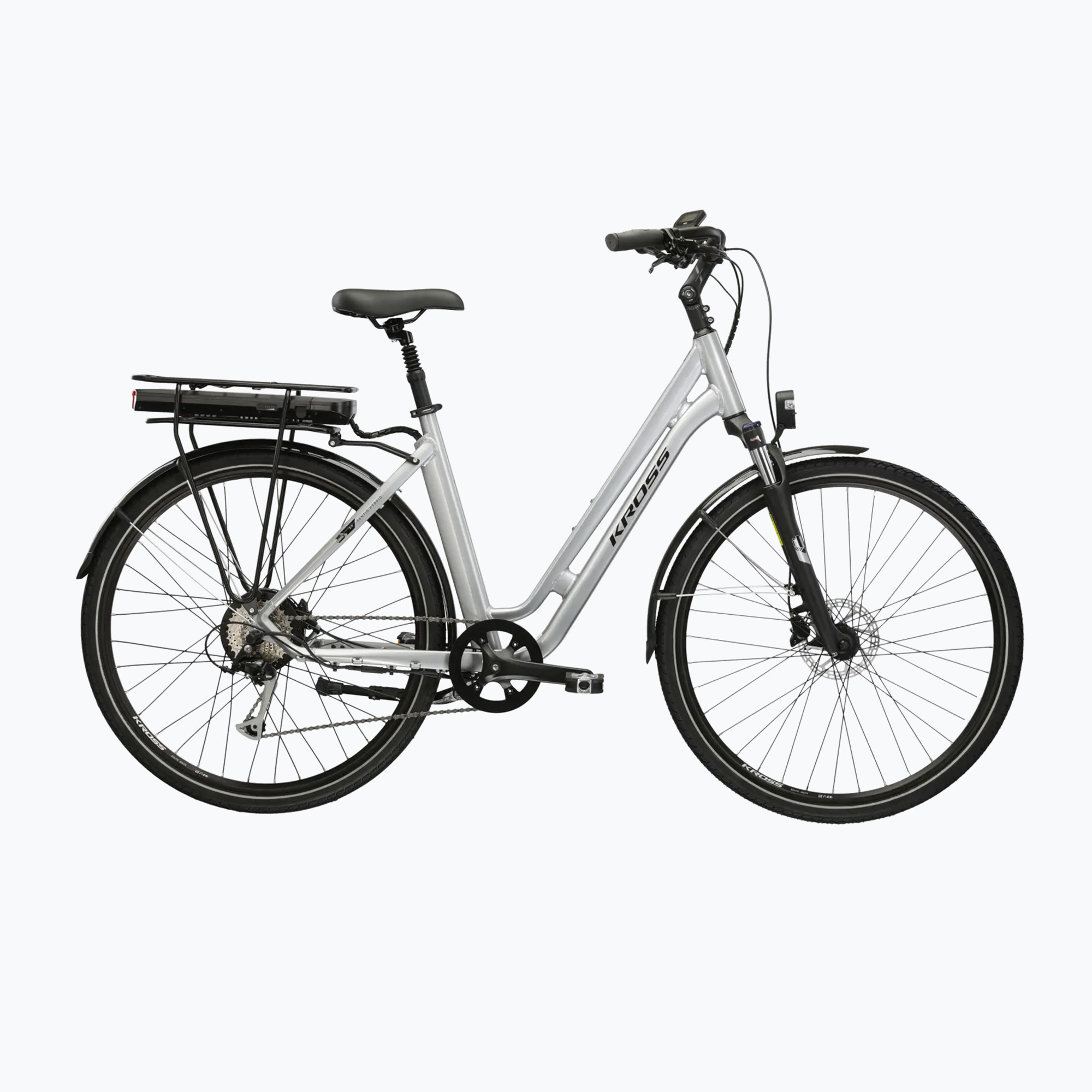 Elektrický bicykel KROSS Sentio Hybrid 2.0 el. 504 Wh silver/black/gloss (Sentio Hybrid 2.0 el. KRSH2Z28X18U004394)