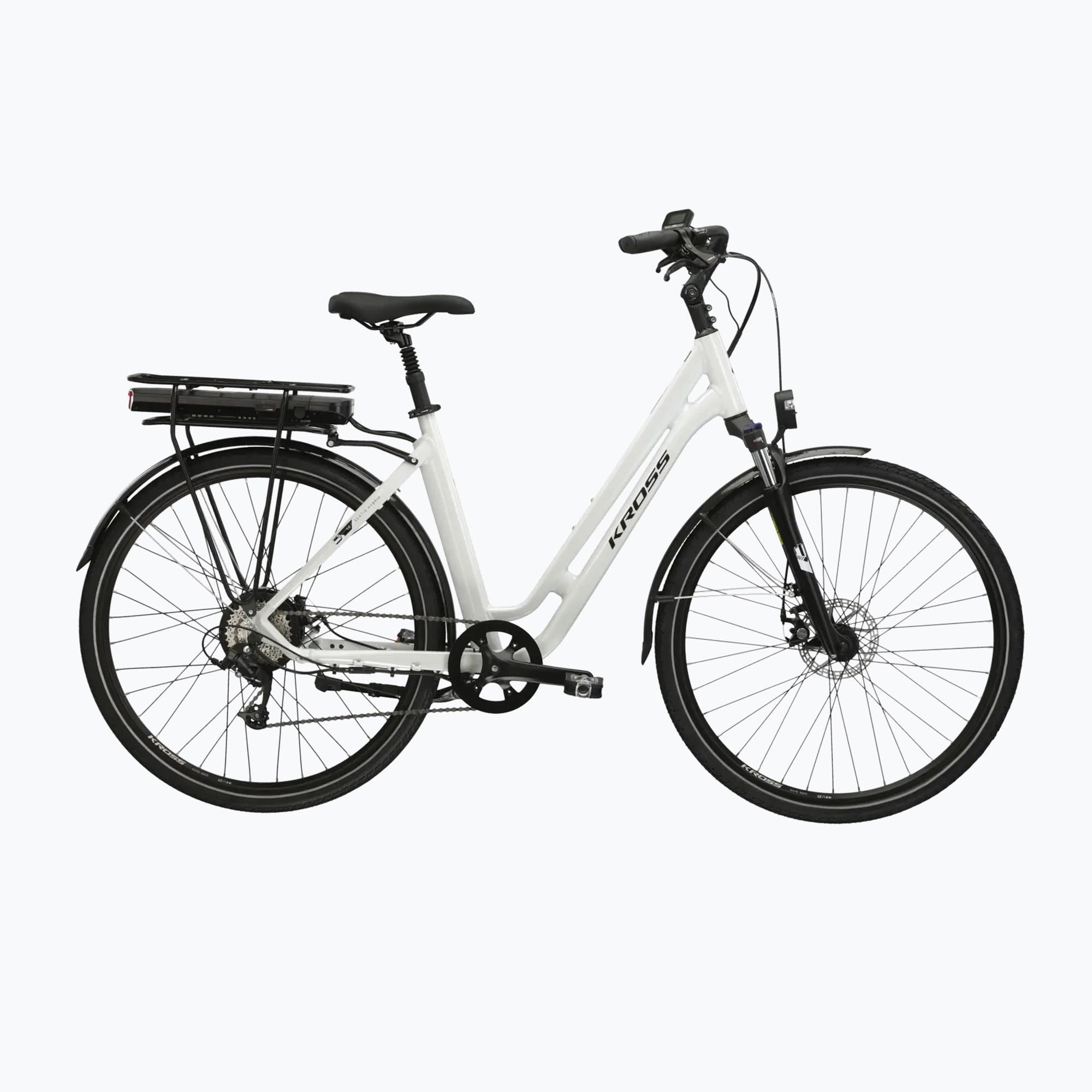 Elektrický bicykel KROSS Sentio Hybrid 1.0 el. 504 Wh pearl/black/gloss