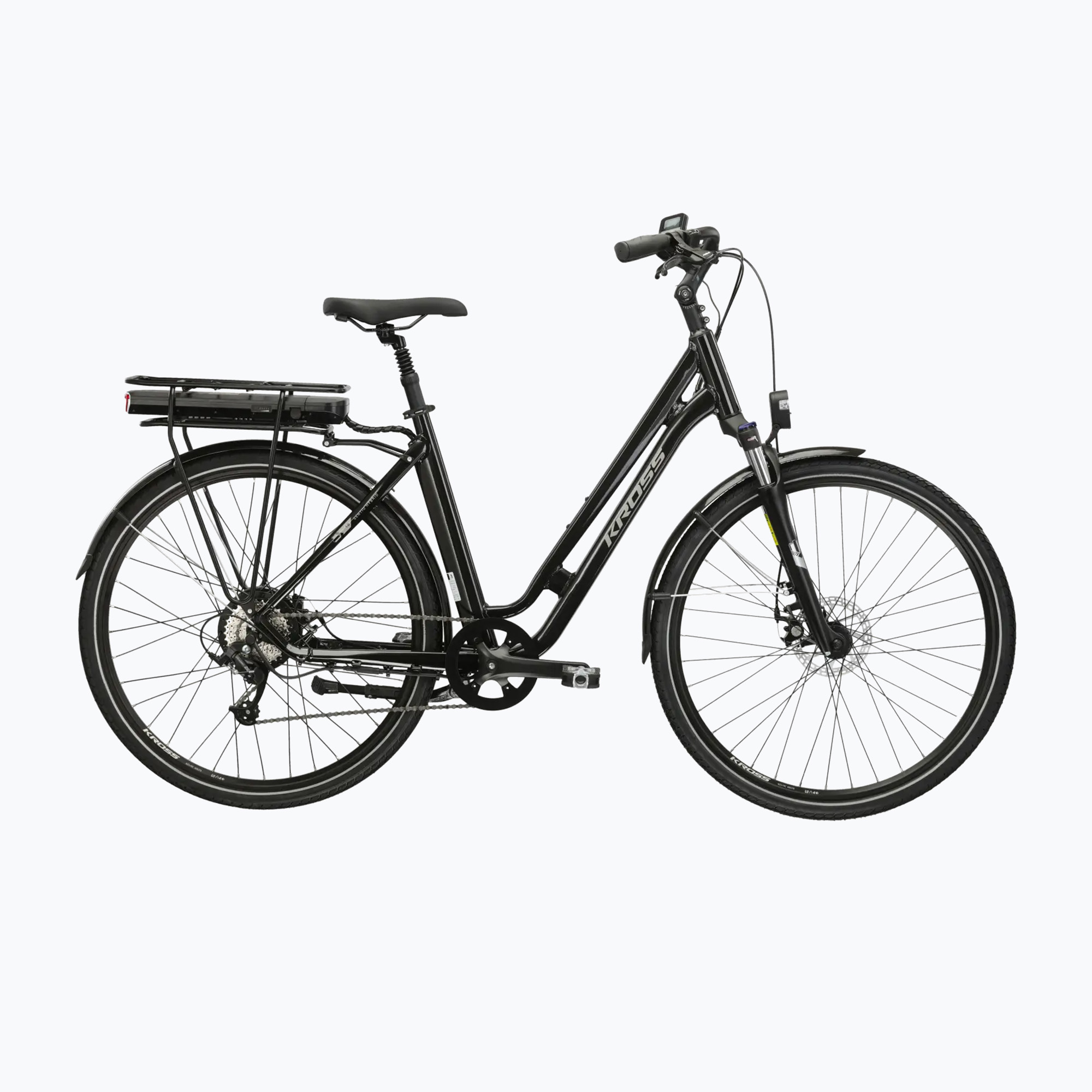 Elektrický bicykel KROSS Sentio Hybrid 1.0 el. 504 Wh black/silver/gloss (Sentio Hybrid 1.0 el. KRSH1Z28X18U004390)