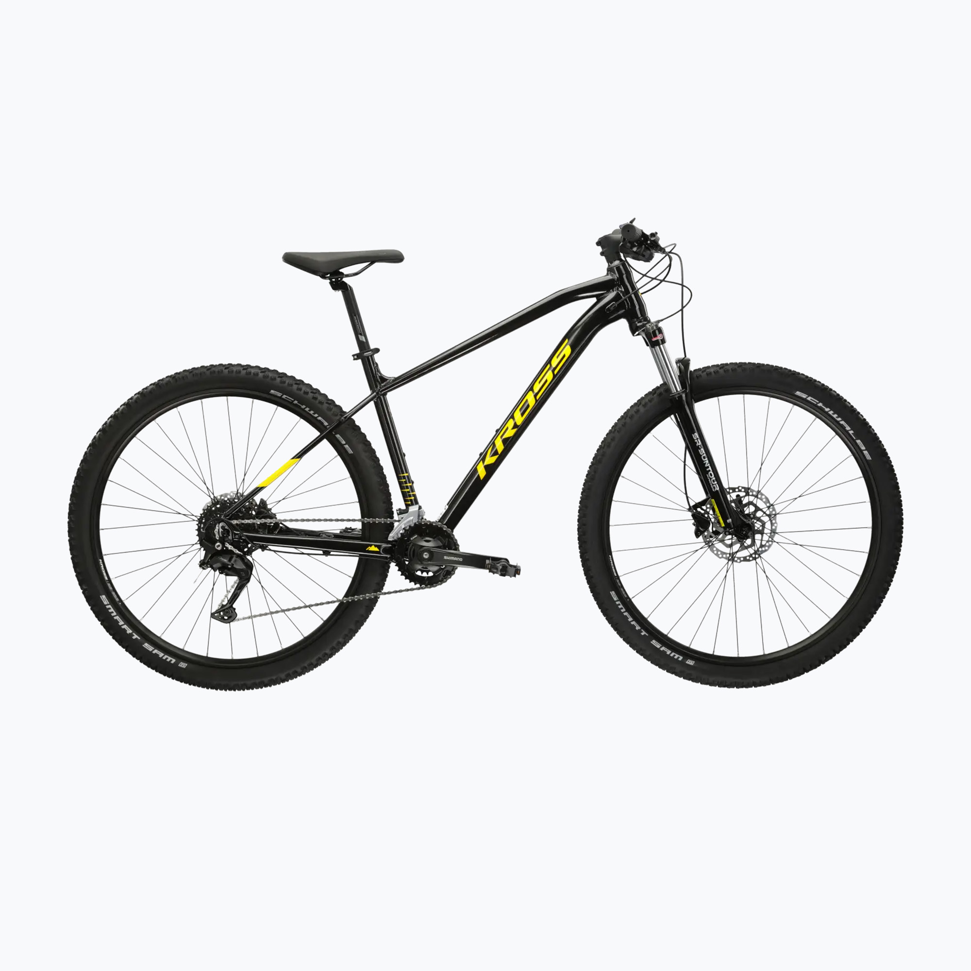 Hegyi kerékpár KROSS Level 2.0 black/yellow/gloss (Level 2.0 KRLV2Z29X16M007037)