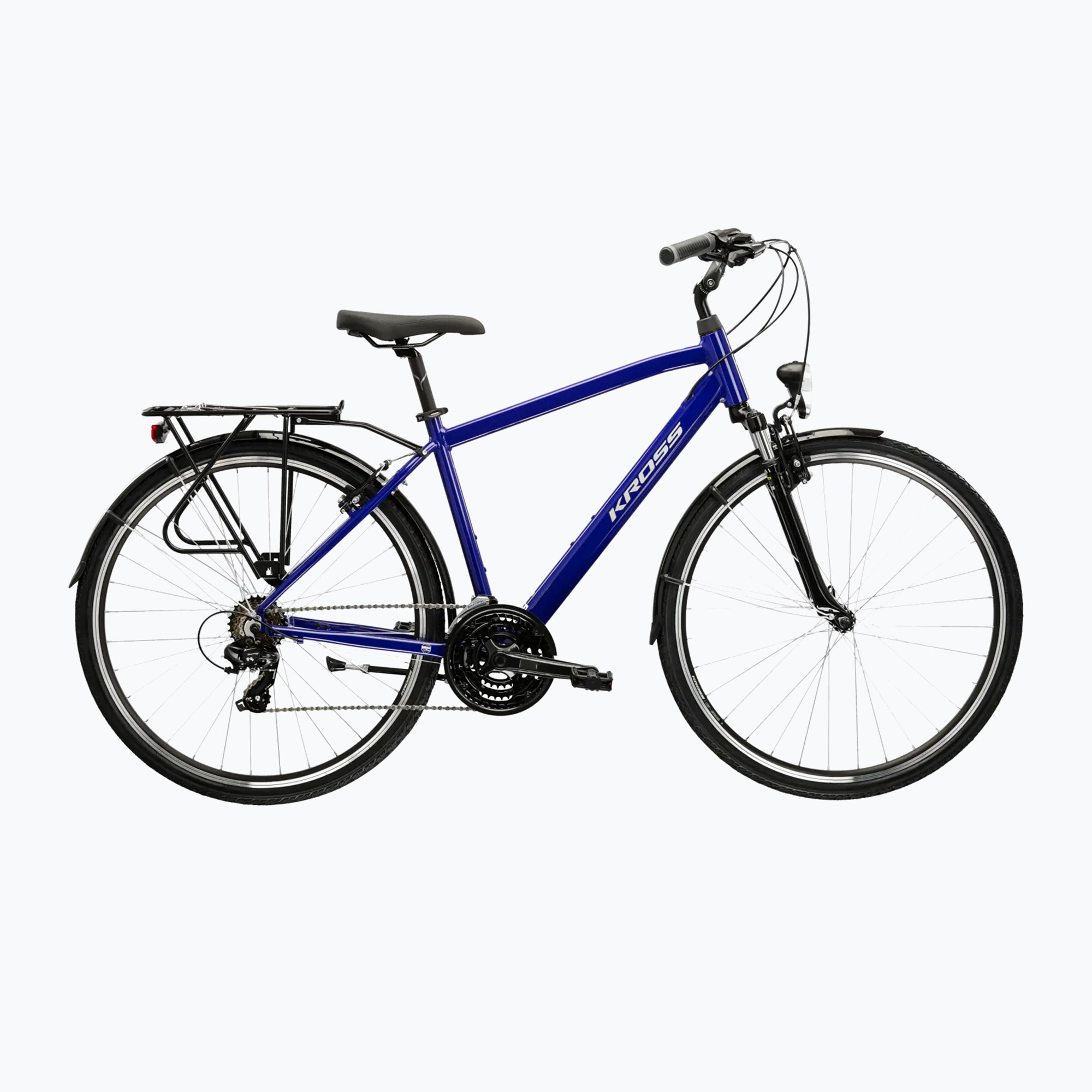 Férfi trekking kerékpár KROSS Trans 1.0 navy blue/silver/gloss (Trans 1.0 KRTR1Z28X19M008003)