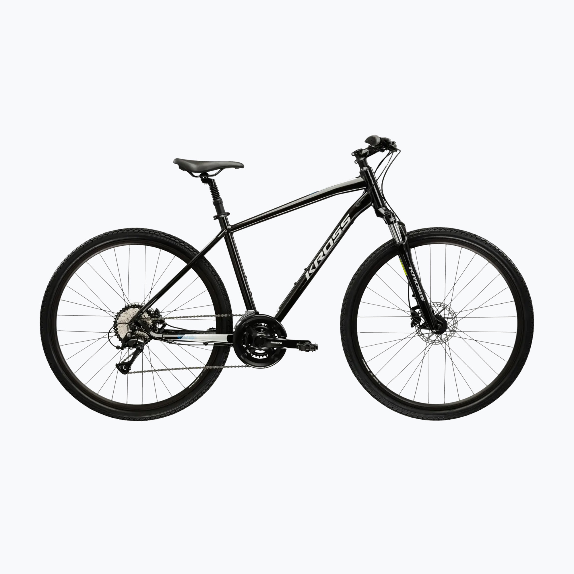 Cross kerékpár KROSS Evado 4.0 black/silver (Evado 4.0 KREV4Z28X19M007950)