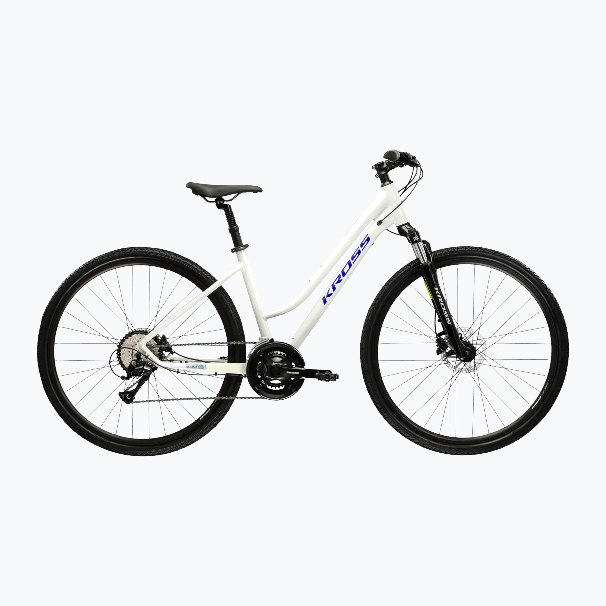 Dámsky crossový bicykel KROSS Evado 4.0 In grey/navy/gloss (Evado 4.0 W KREV4Z28X17W007948)