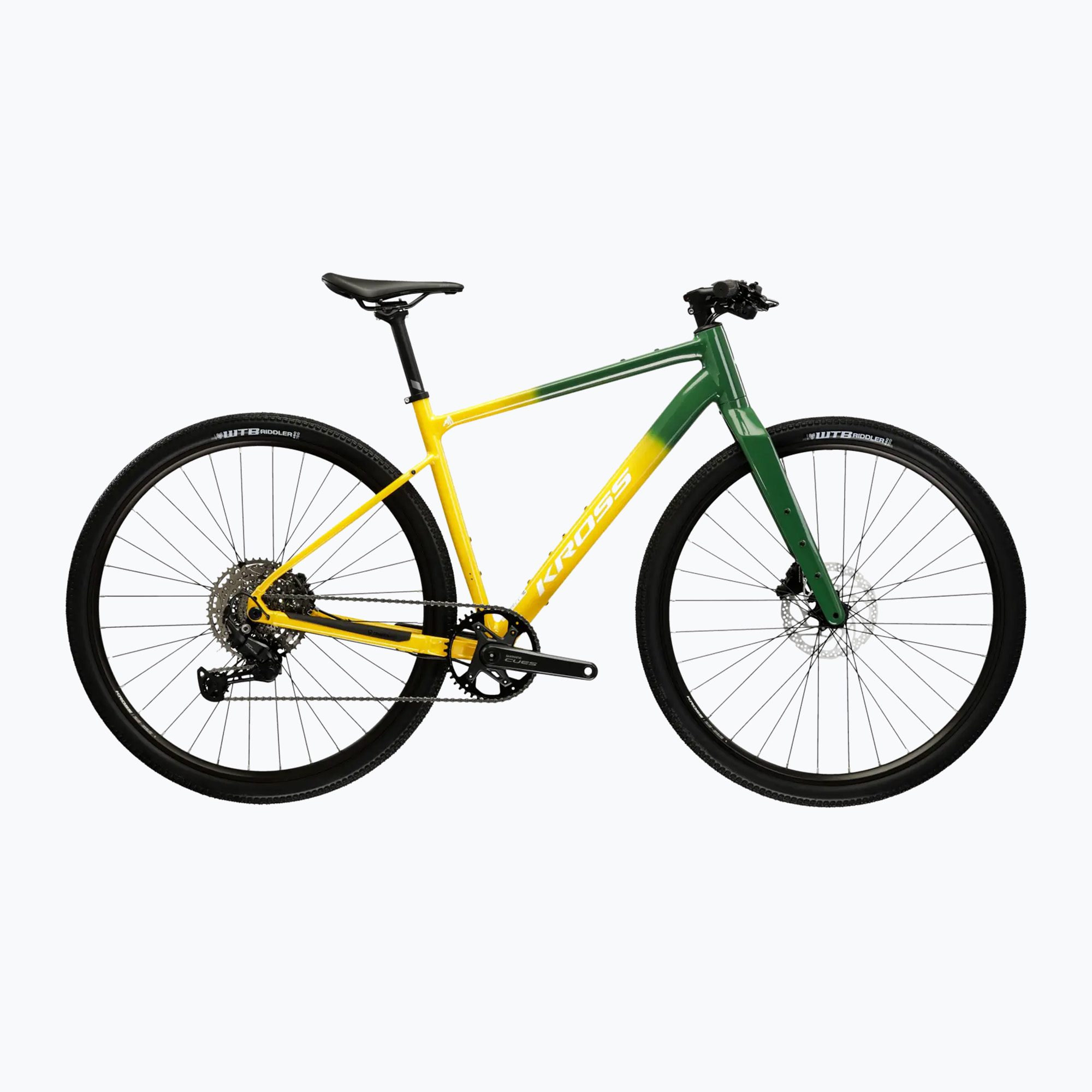 Gravel kerékpár KROSS Esker FL green/yellow/gloss (Esker FL KREKFB28X18M007910)