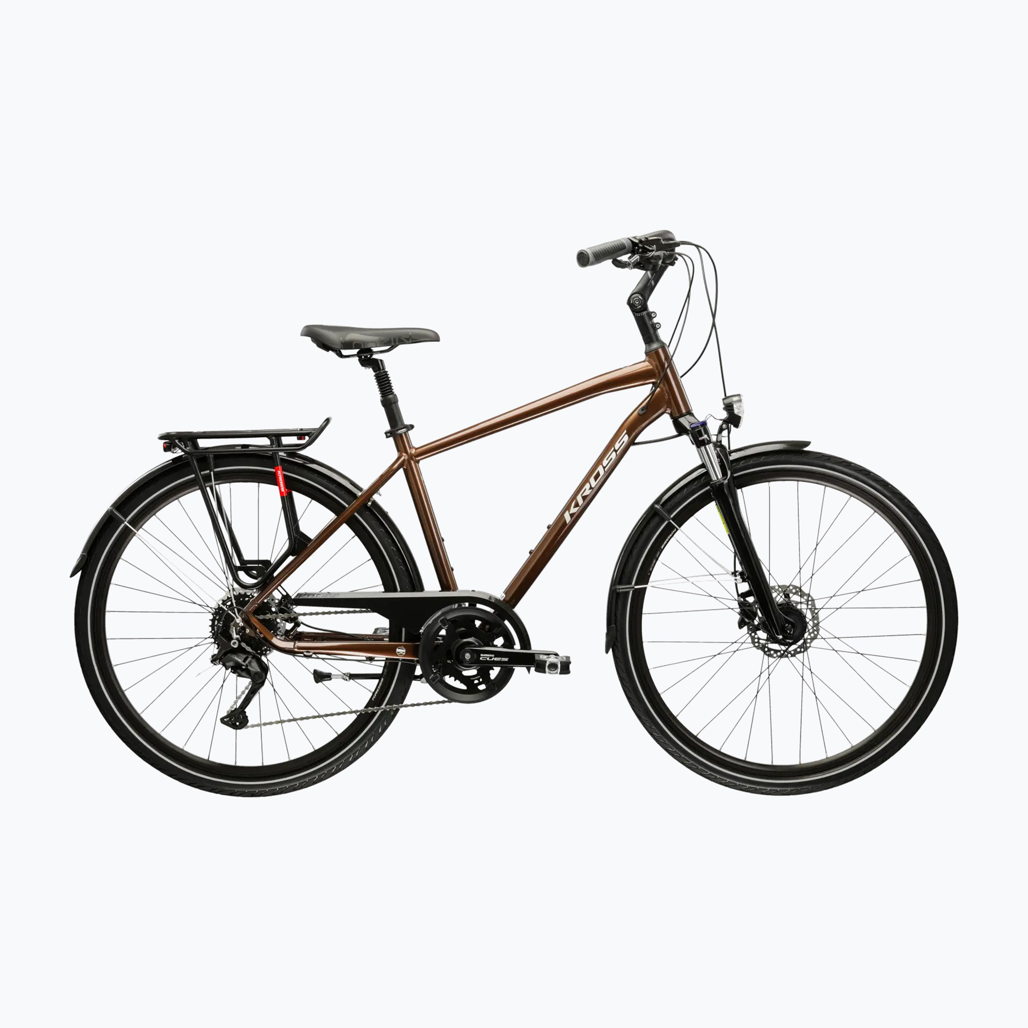 Férfi trekking kerékpár KROSS Trans 5.0 brown/silver/gloss (Trans 5.0 KRTR5Z28X19M008235)