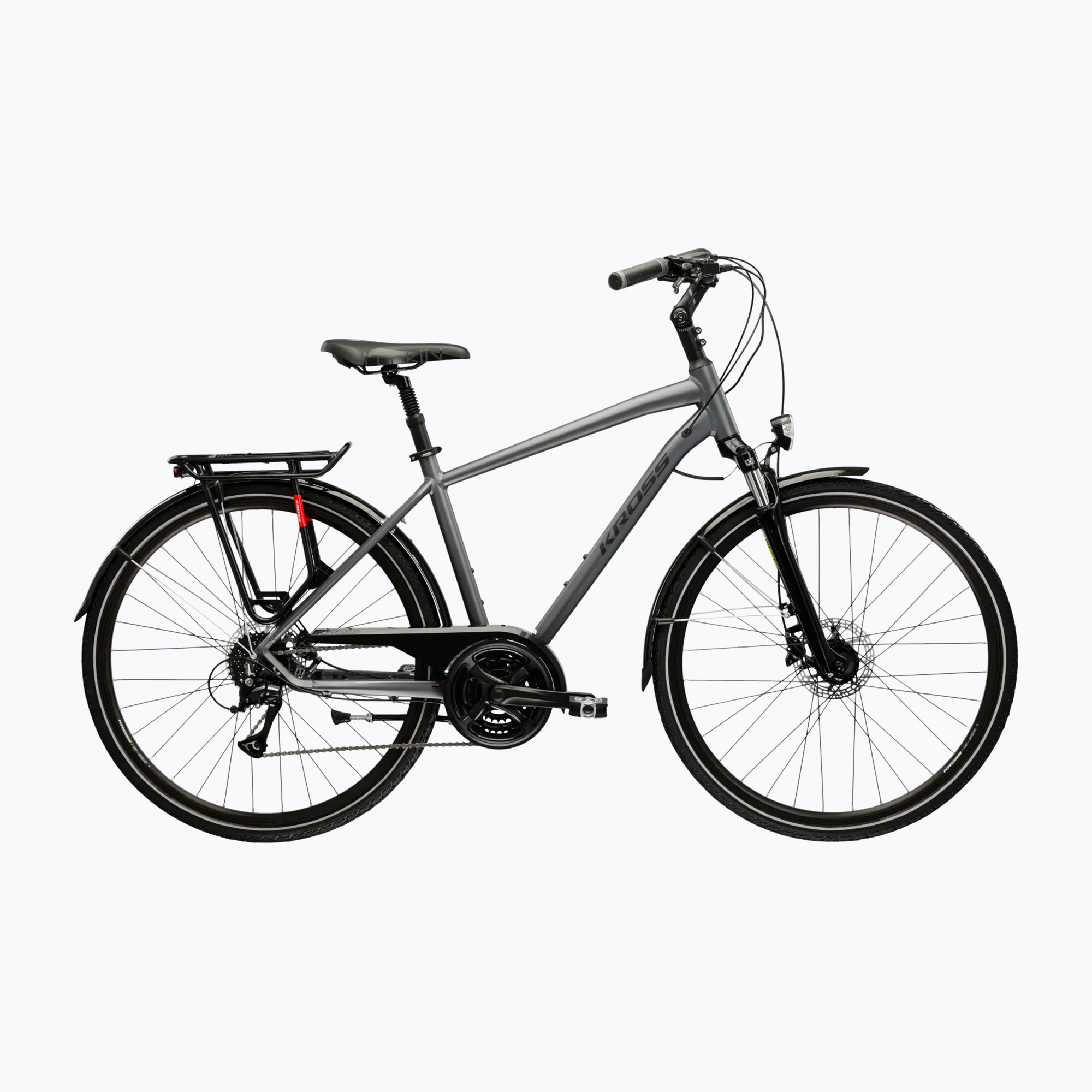 Pánsky trekingový bicykel KROSS Trans 4.0 grey/black/matte