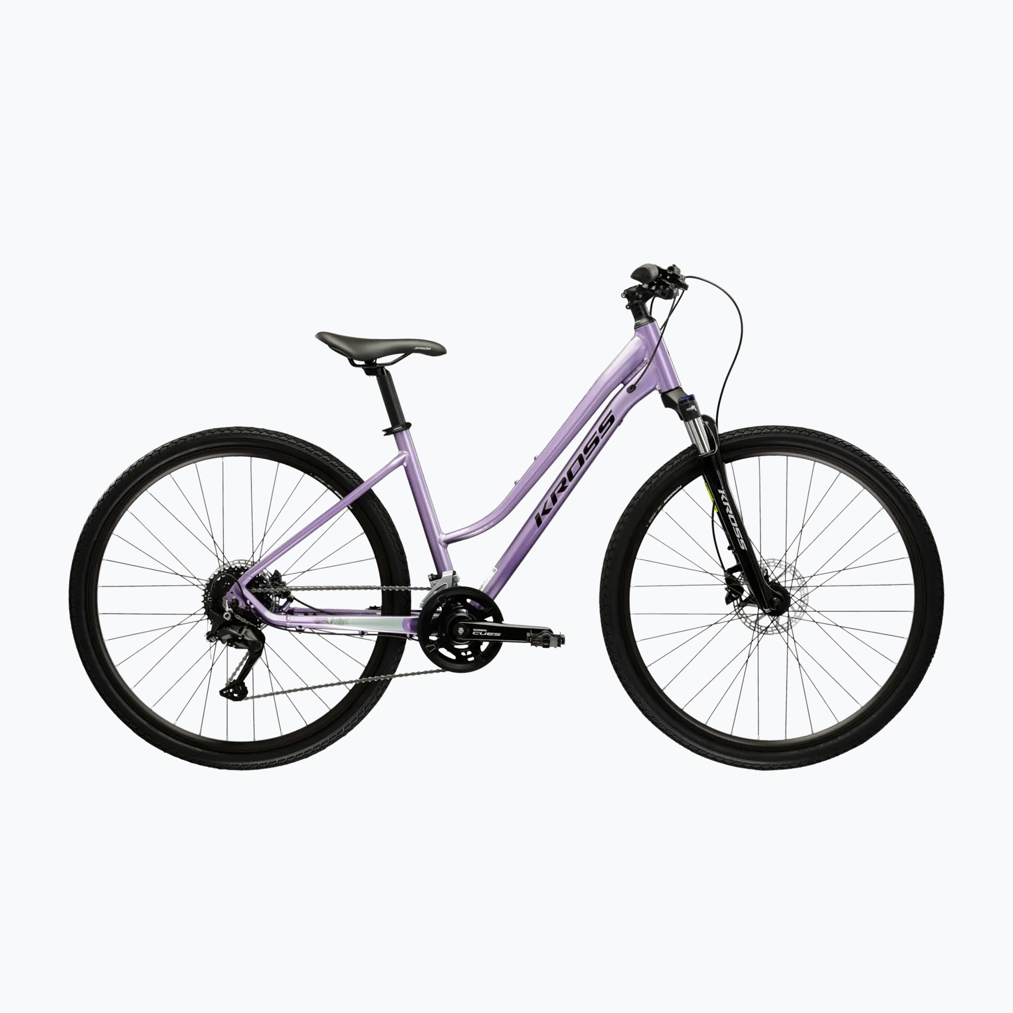 Női cross kerékpár KROSS Evado 5.0 In purple/black/gloss (Evado 5.0 W KREV5Z28X17W008489)