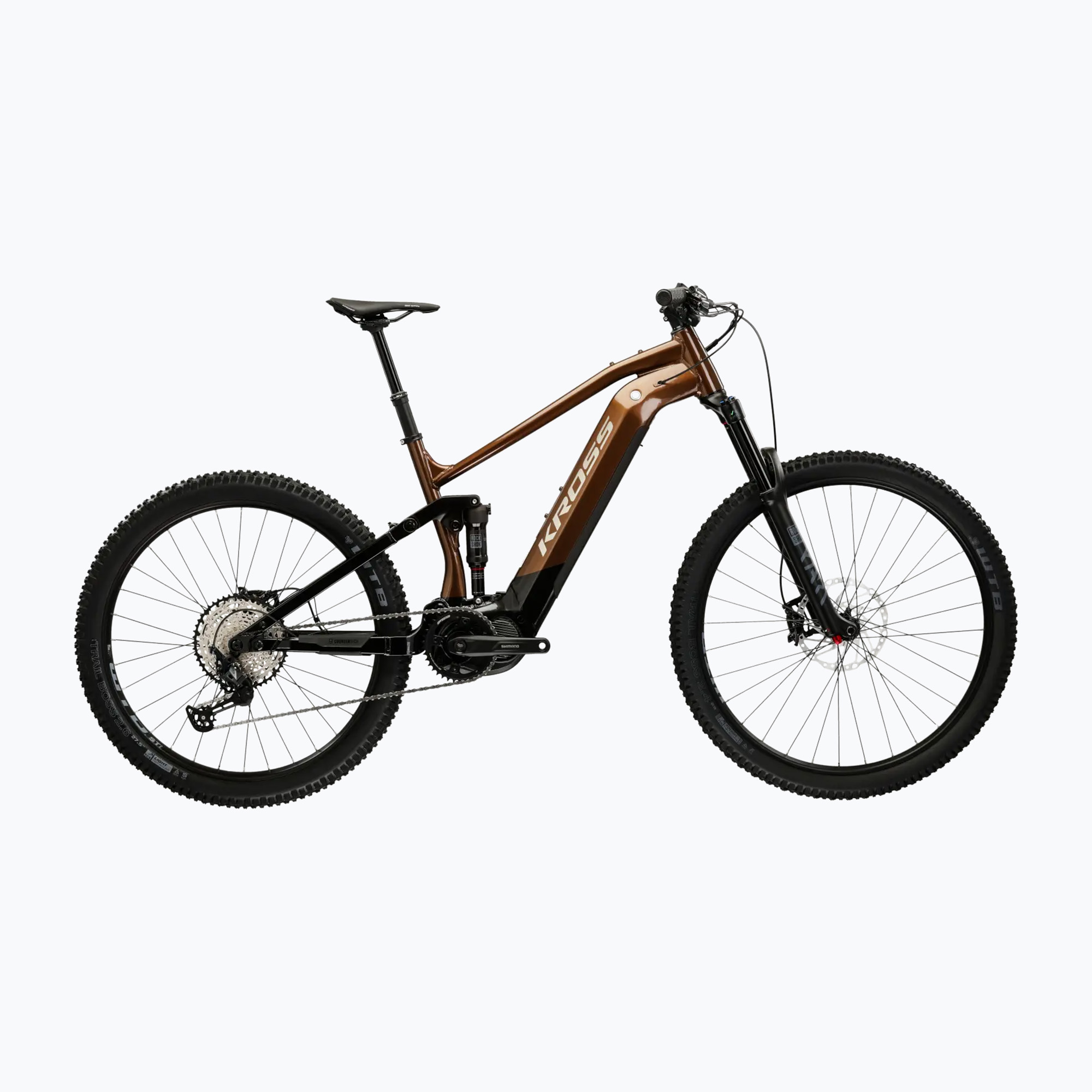 Férfi elektromos kerékpár KROSS Grist Boost 3.0 el. 630 Wh  brown/black/gloss (Grist Boost 3.0 el. KRGB3ZMUX16M008477)
