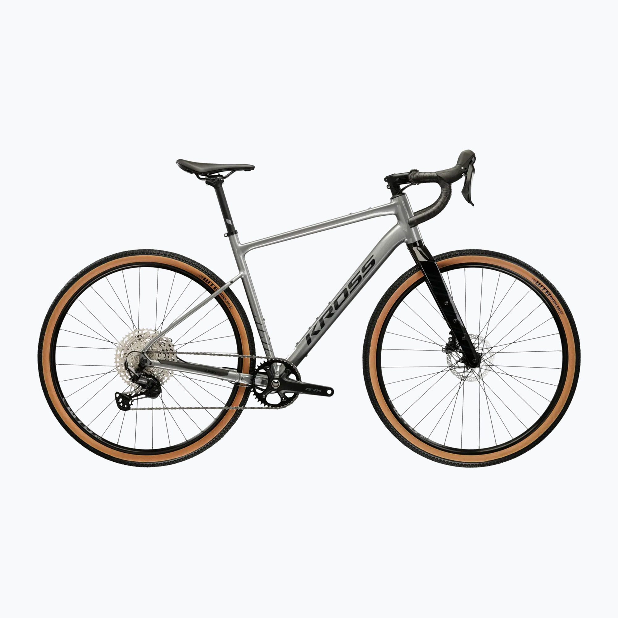 Gravel kerékpár KROSS Esker 5.0 grey/graphite (Esker 5.0 KREK5Z28X17U008552)
