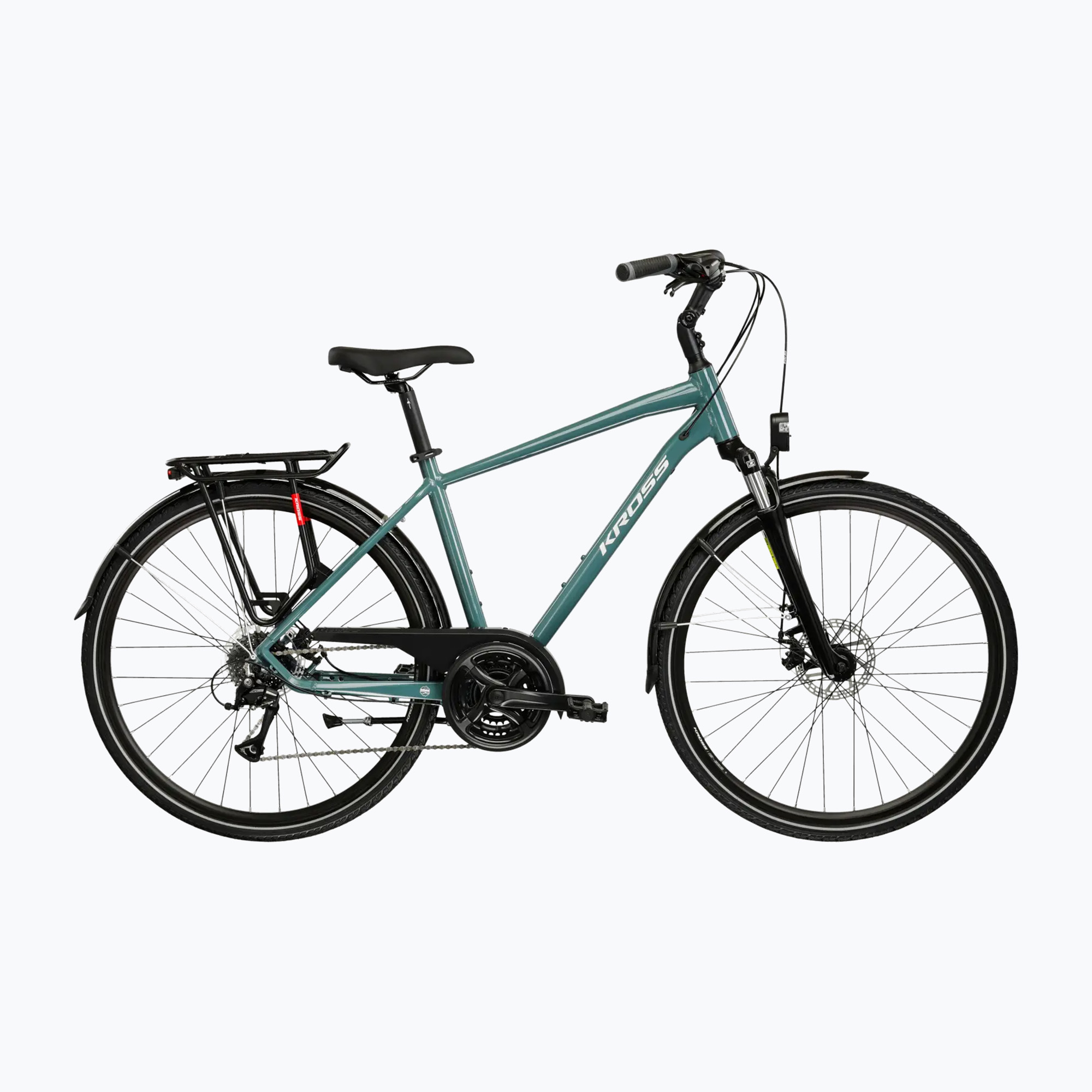 Férfi trekking kerékpár KROSS Trans 3.0 green/silver/gloss (Trans 3.0 KRTR3Z28X19M009171)