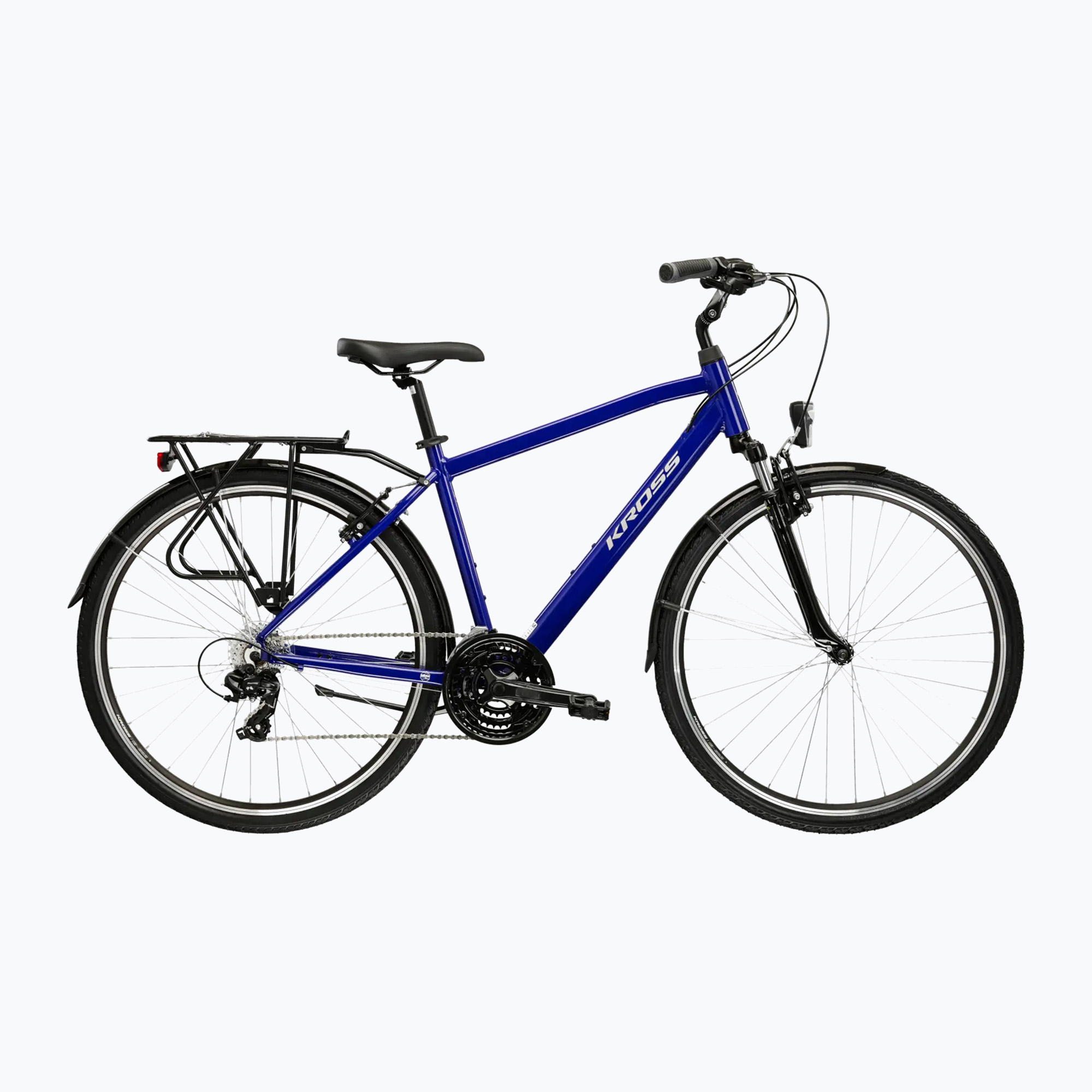Férfi trekking kerékpár KROSS Trans 1.0 navy blue/silver/gloss (Trans 1.0 KRTR1Z28X19M009162)