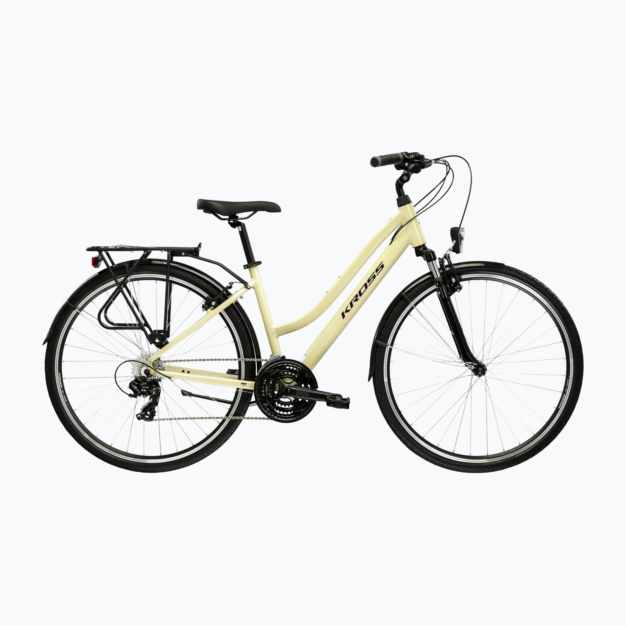 Női trekking kerékpár KROSS Trans 1.0 In beige/purple/gloss (Trans 1.0 W KRTR1Z28X15W009159)