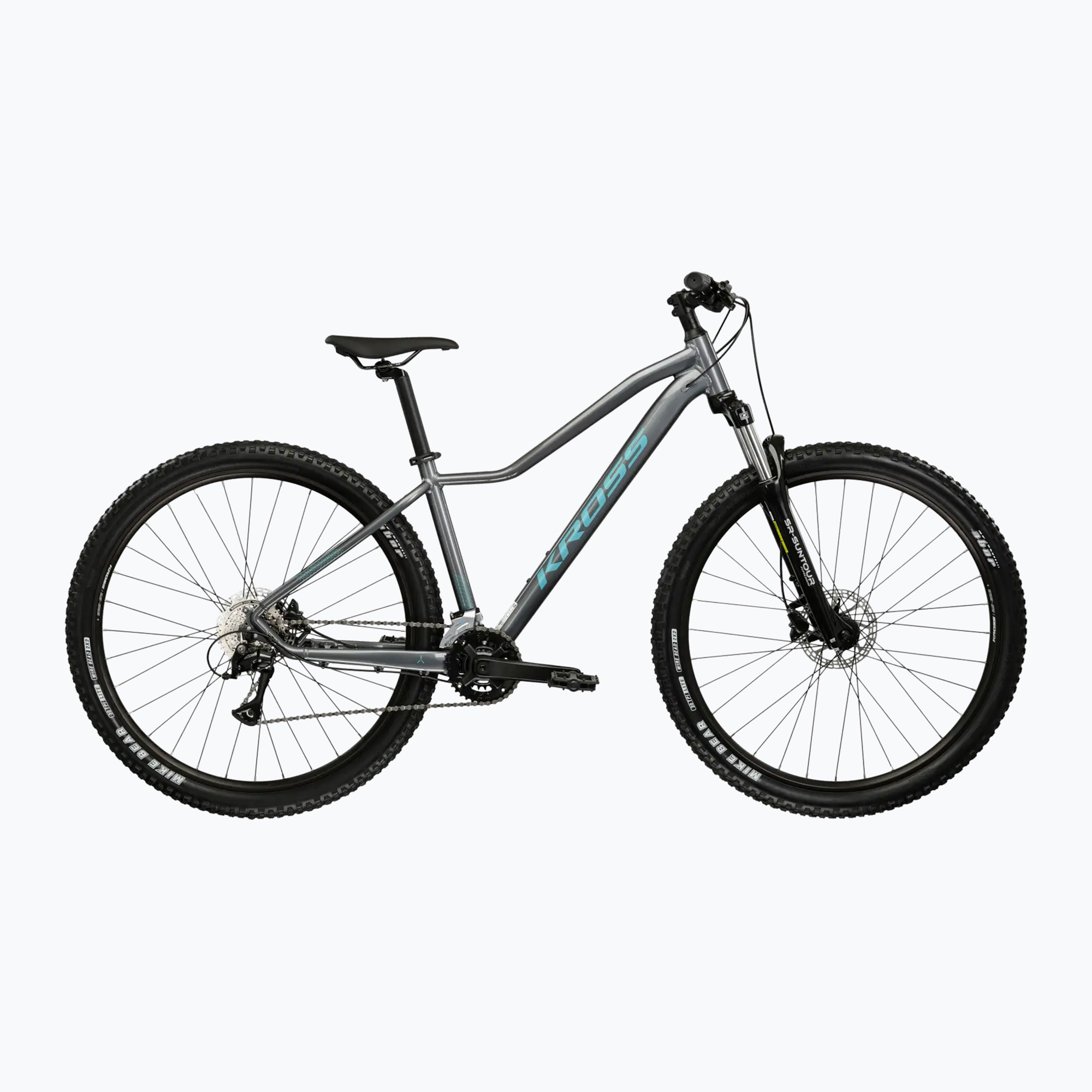 Dámsky horský bicykel KROSS Lea 4.0 In 27.5 grey/turquoise/gloss (Lea 4.0 W KRLE4Z27X14W009102)