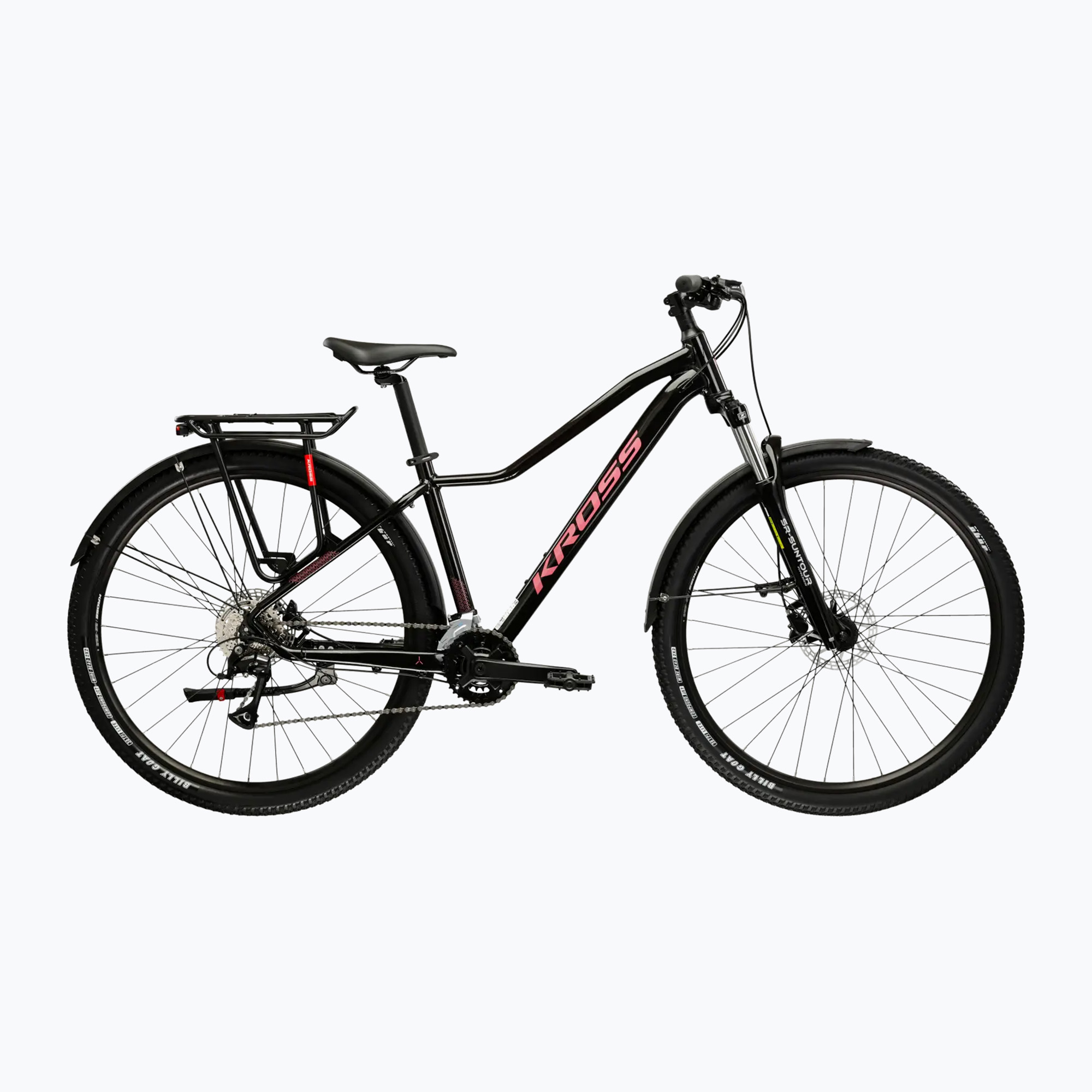 Női mountain bike KROSS Lea 4.0 Eq W 29 black/pink/gloss (Lea 4.0 Eq W KRLE4E29X17W009118)