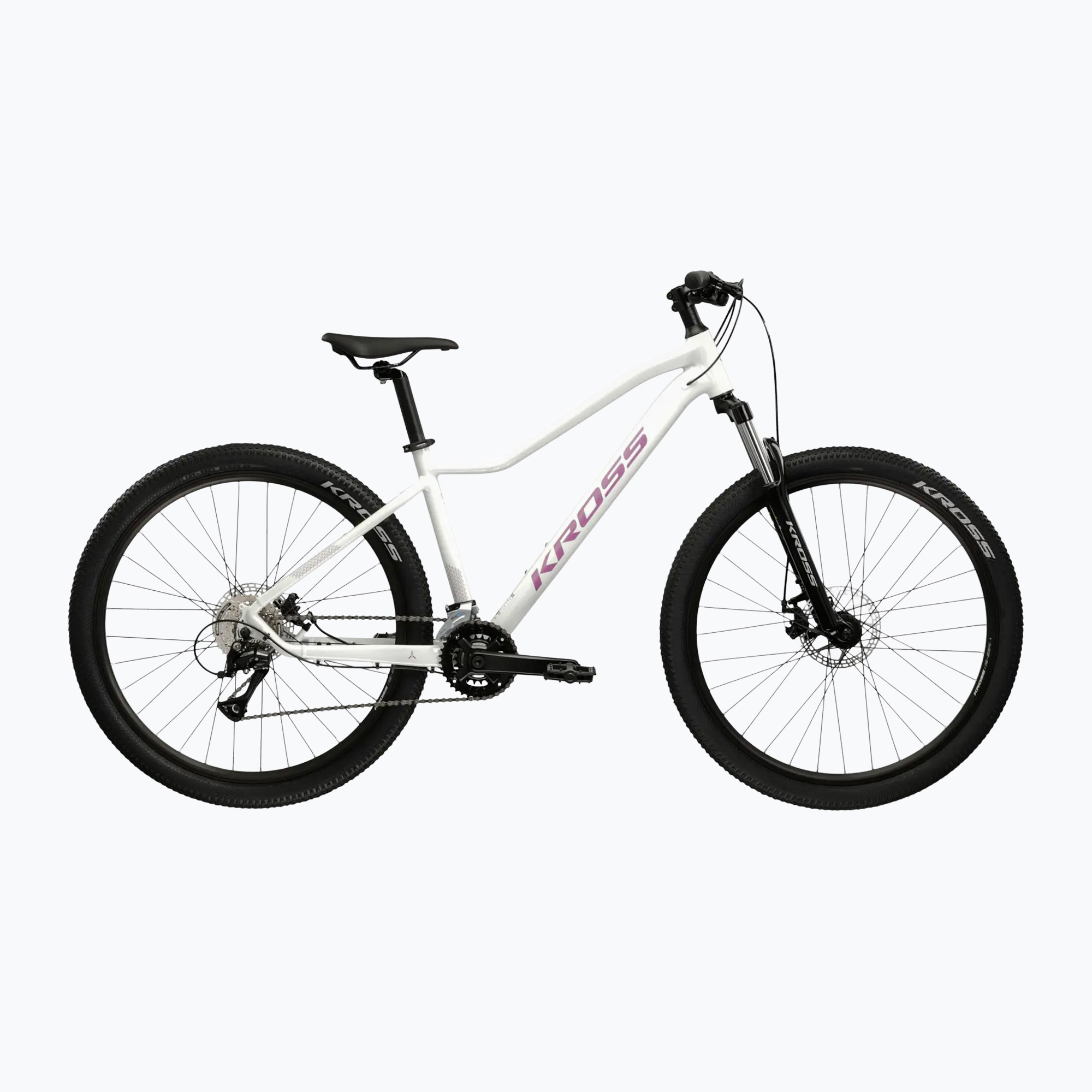 Női mountain bike KROSS Lea 3.0 W 29 white/pink/gloss (Lea 3.0 W KRLE3Z29X17W009100)