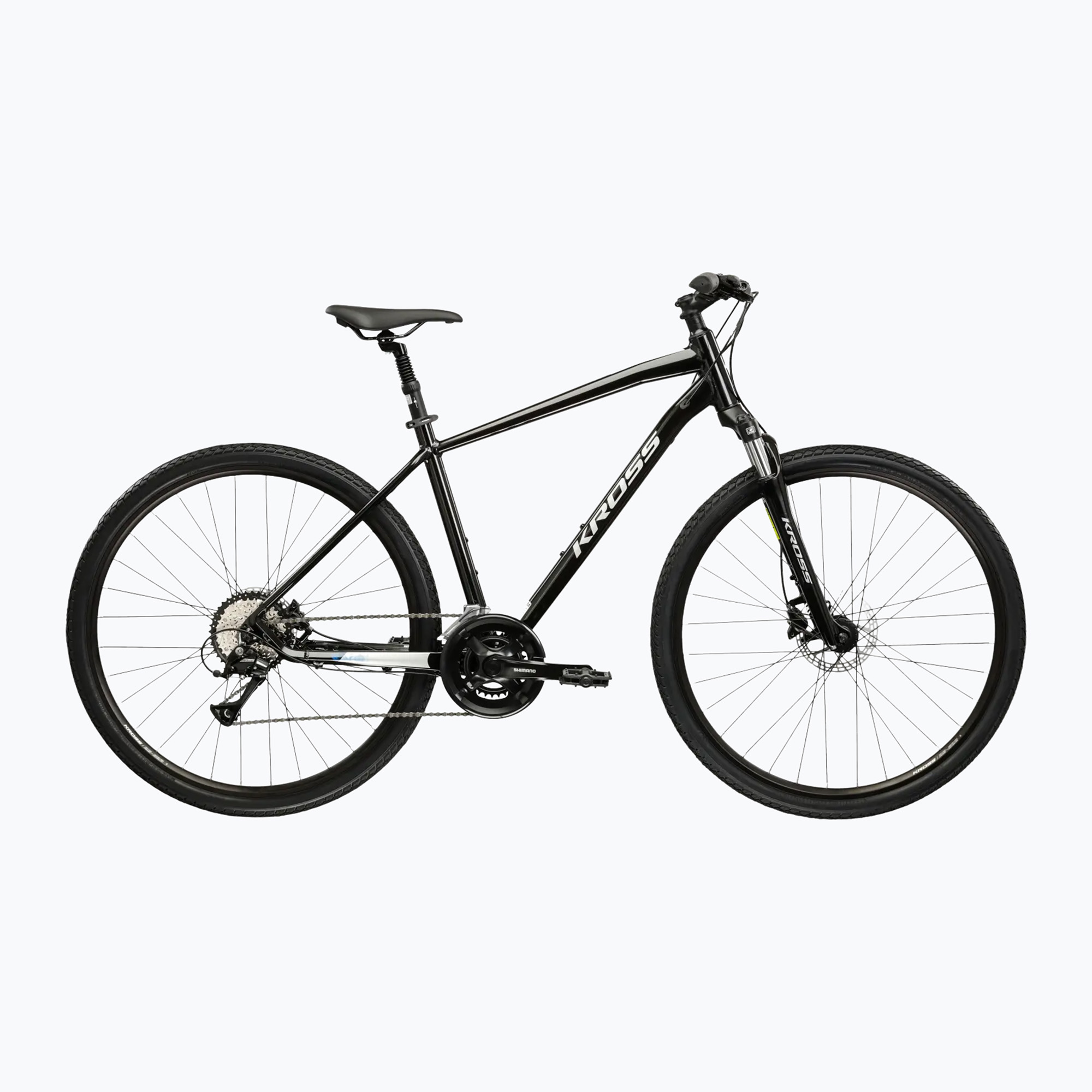 Krosový bicykel KROSS Evado 4.0 black/silver/gloss (Evado 4.0 KREV4Z28X19M008933)