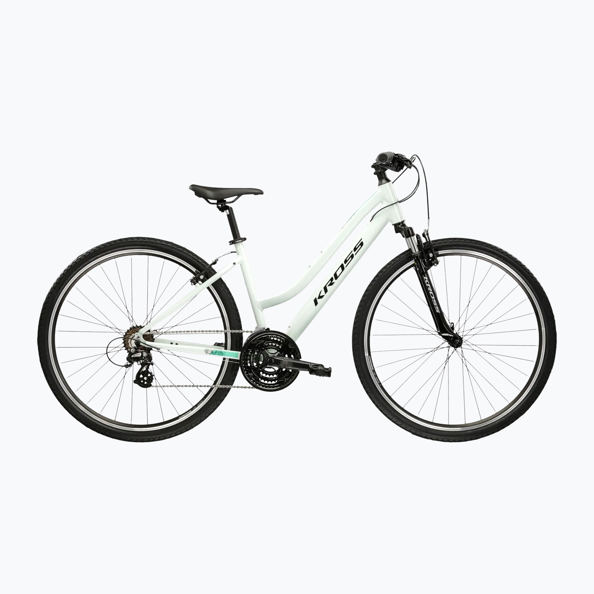 Női cross kerékpár KROSS Evado 2.0 In mint/black (Evado 2.0 W KREV2Z28X15W008912)