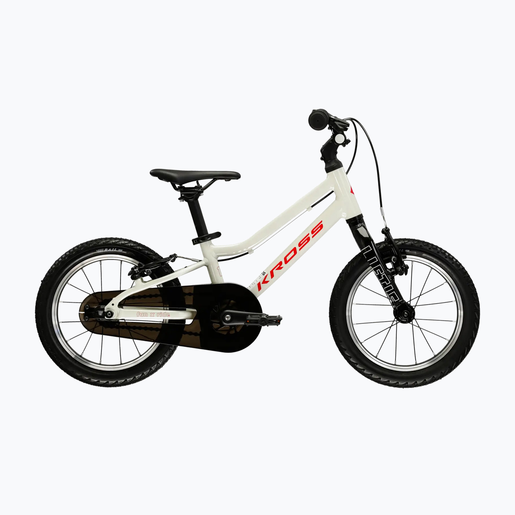 Gyermekkerékpár KROSS Liftie 14 gray/red/gloss (Liftie 14 KRLFXX14X07U009305)