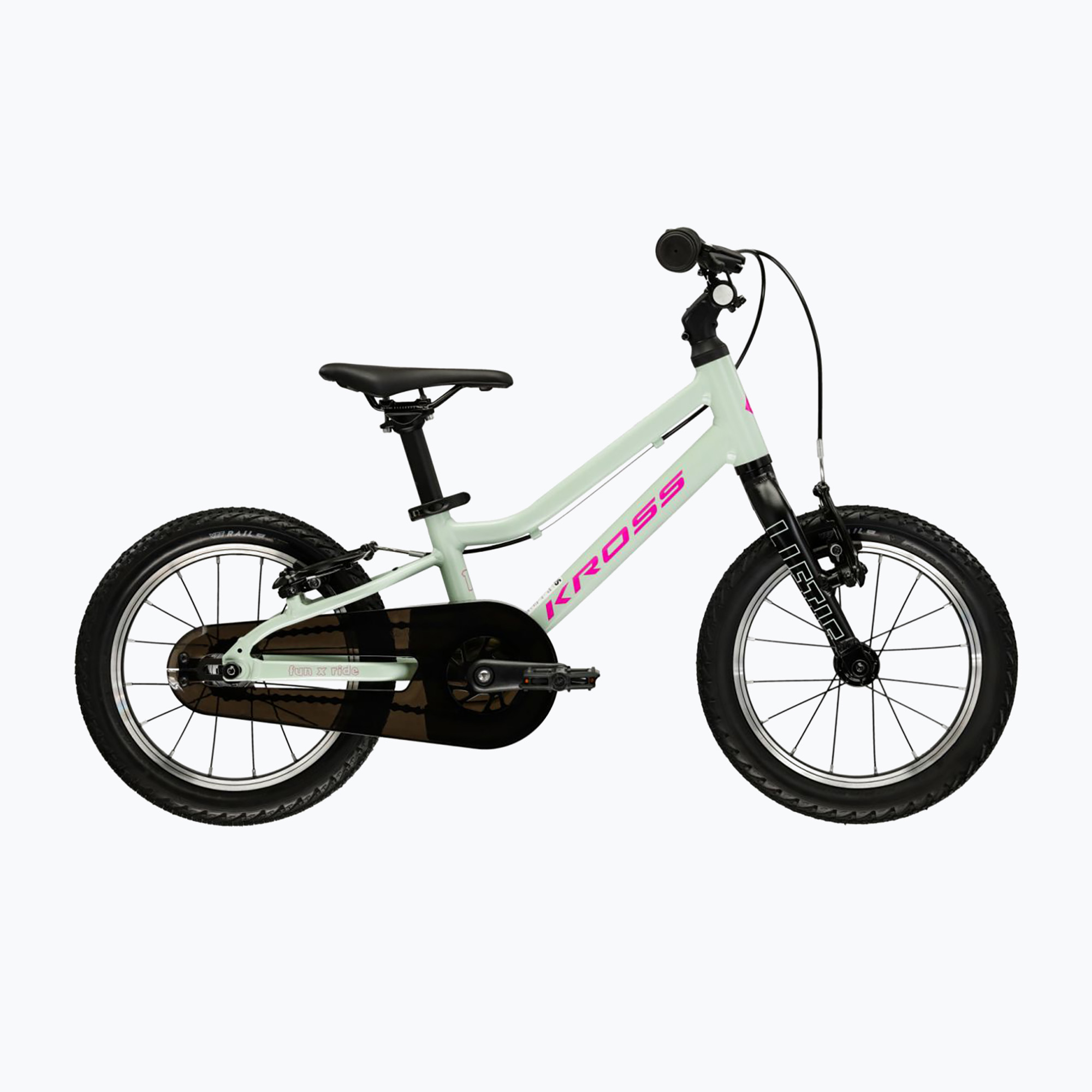 Gyermekkerékpár KROSS Liftie 14 mint/pink/matte (Liftie 14 KRLFXX14X07U009304)