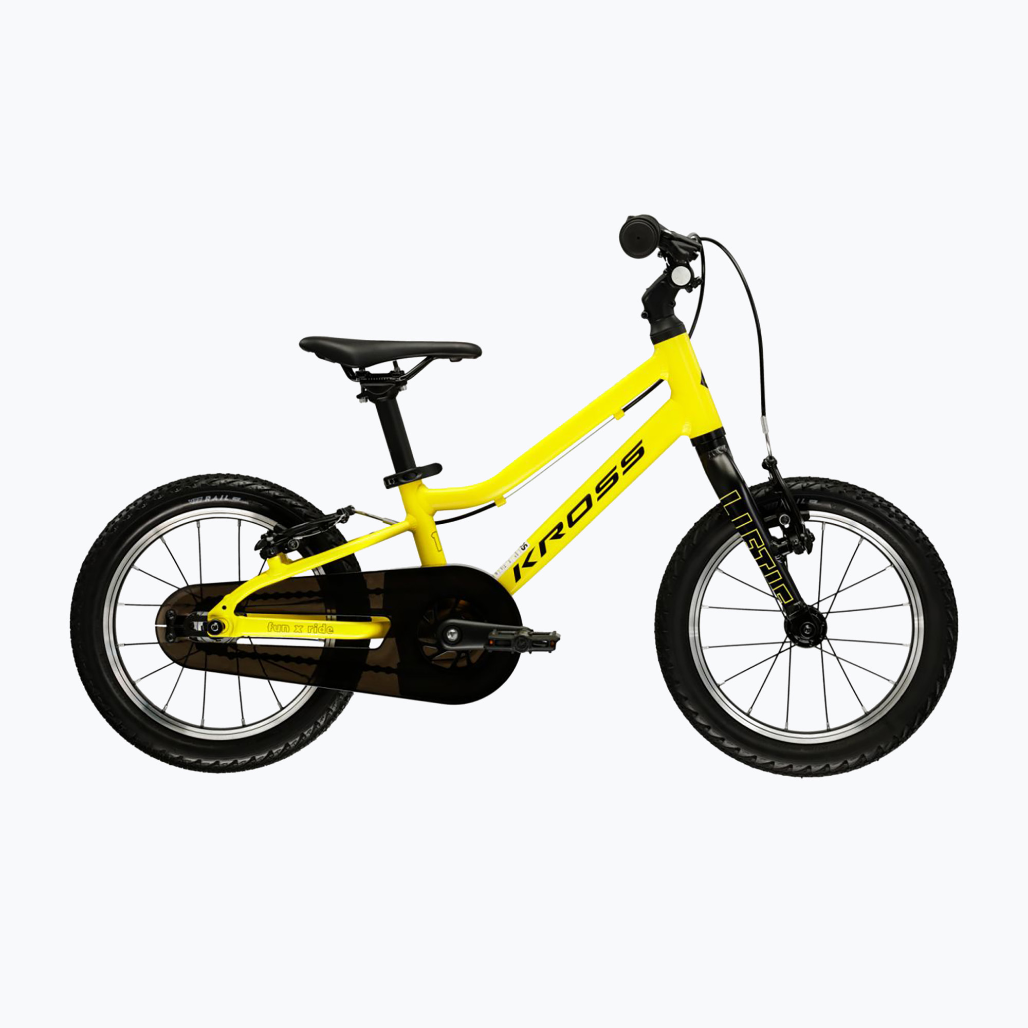 Gyermekkerékpár KROSS Liftie 14 yellow/black/matte (Liftie 14 KRLFXX14X07U009303)