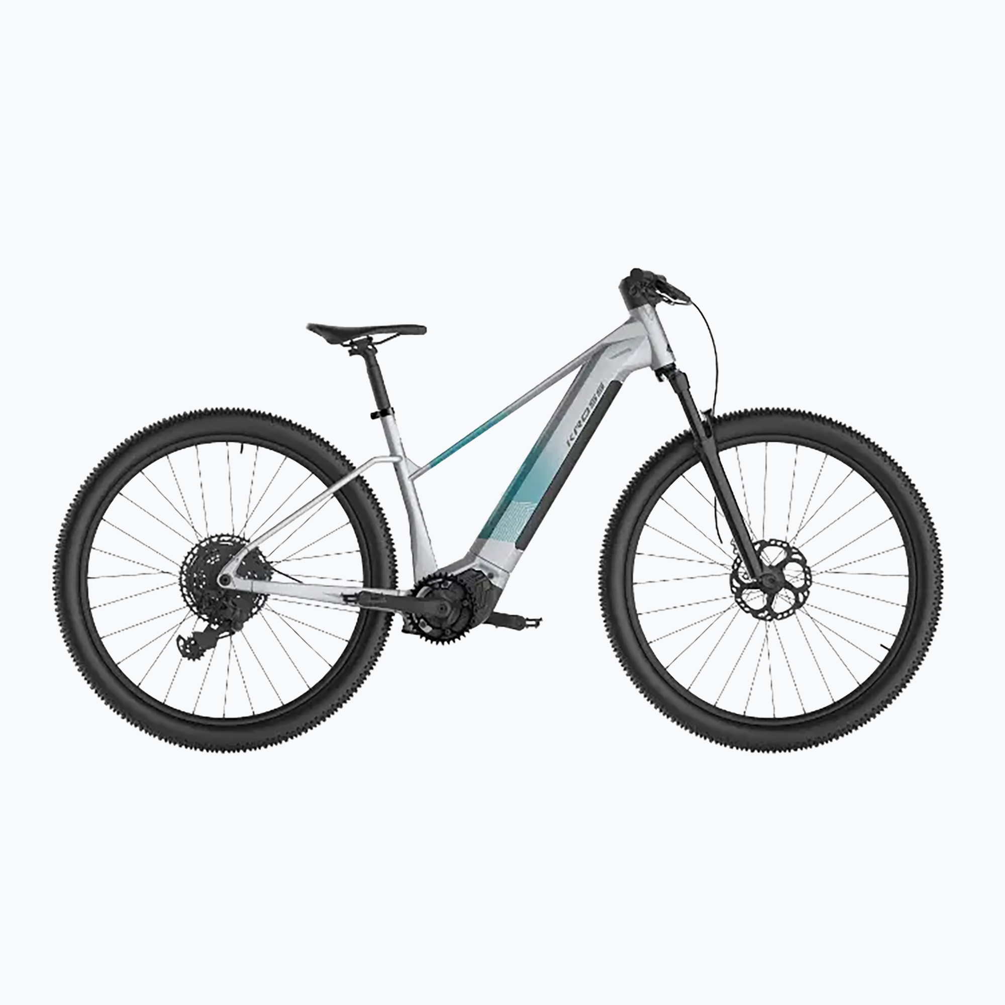 Női elektromos kerékpár KROSS Influx Hyb 5.0 W 29 cells 800 Wh silver/blue/gloss (Influx Hyb 5.0 800 W 29 el. KRIX5Z29X16W009645)