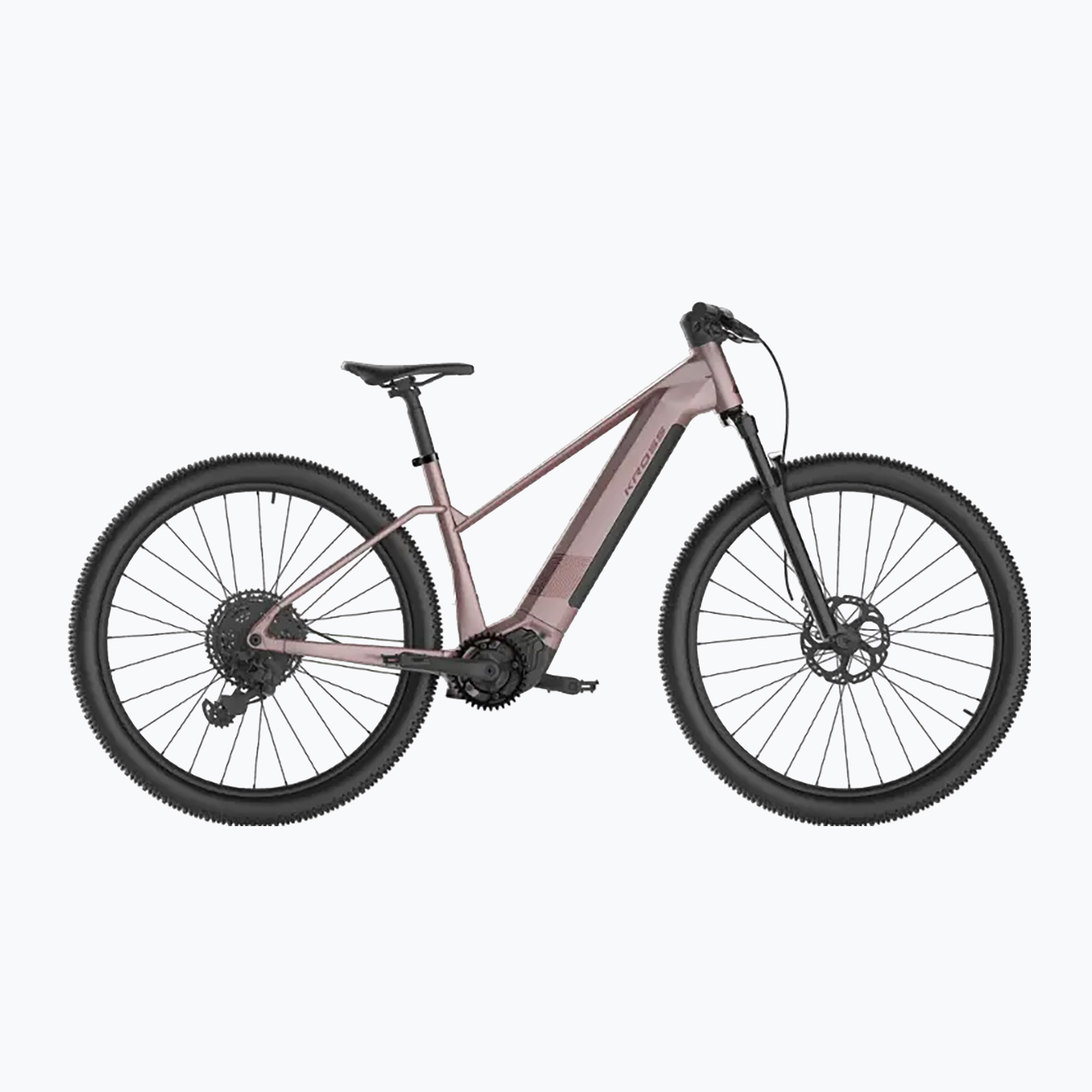 Дамски електрически велосипед KROSS Influx Hyb 3.0 27.5 l. 800 Wh pink/burgundy/matte