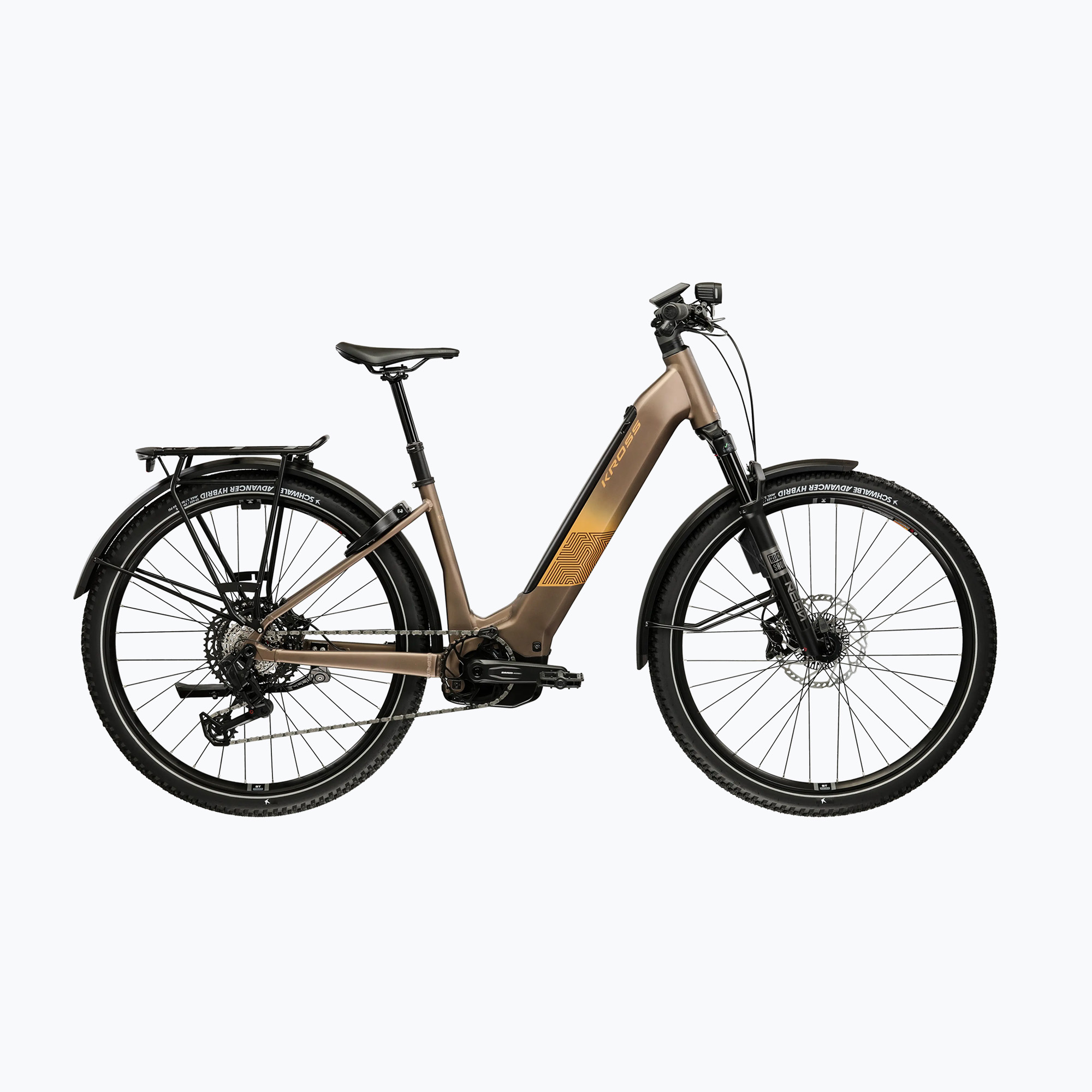 Elektromos kerékpár KROSS Influx Suv Hybrid 6.0 29 el. 800 Wh gray/gold/matte (Influx Suv Hyb 6.0 800 29 el. KRIS6Z29X16U009668)