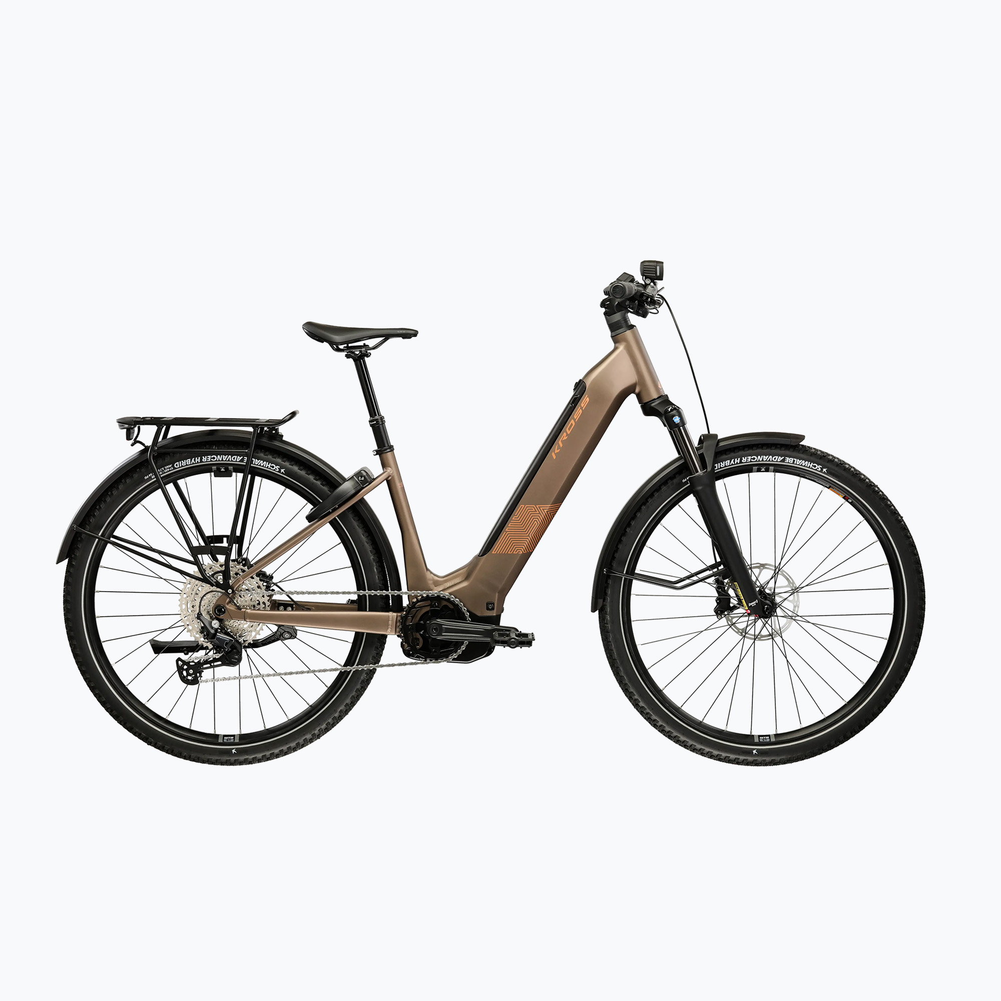 Elektrický bicykel KROSS Influx Suv Hybrid 4.0 800 29 electric gray/copper/matte