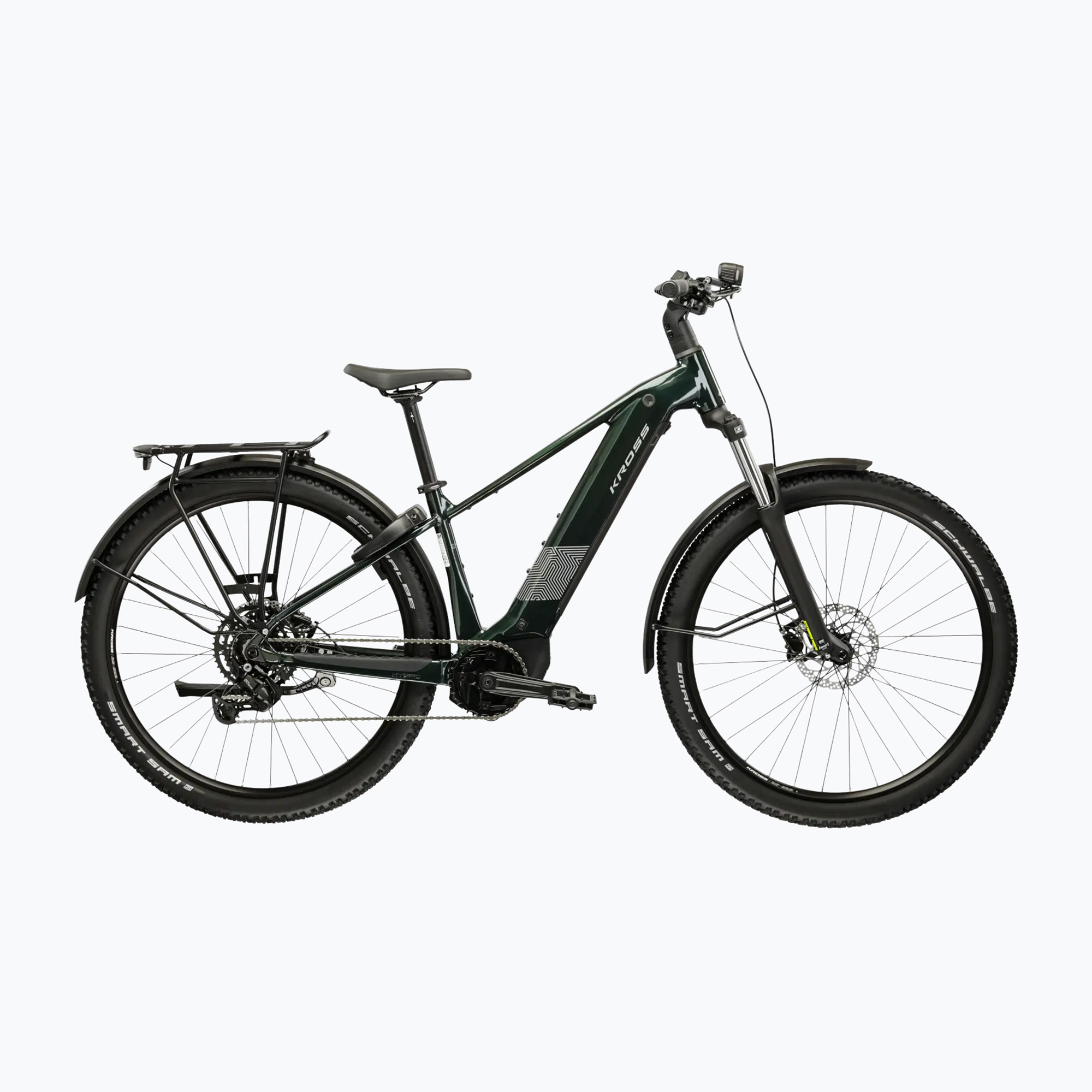 Bicicletă electrică KROSS Influx Suv Hybrid 2.0 600Wh green/silver/gloss