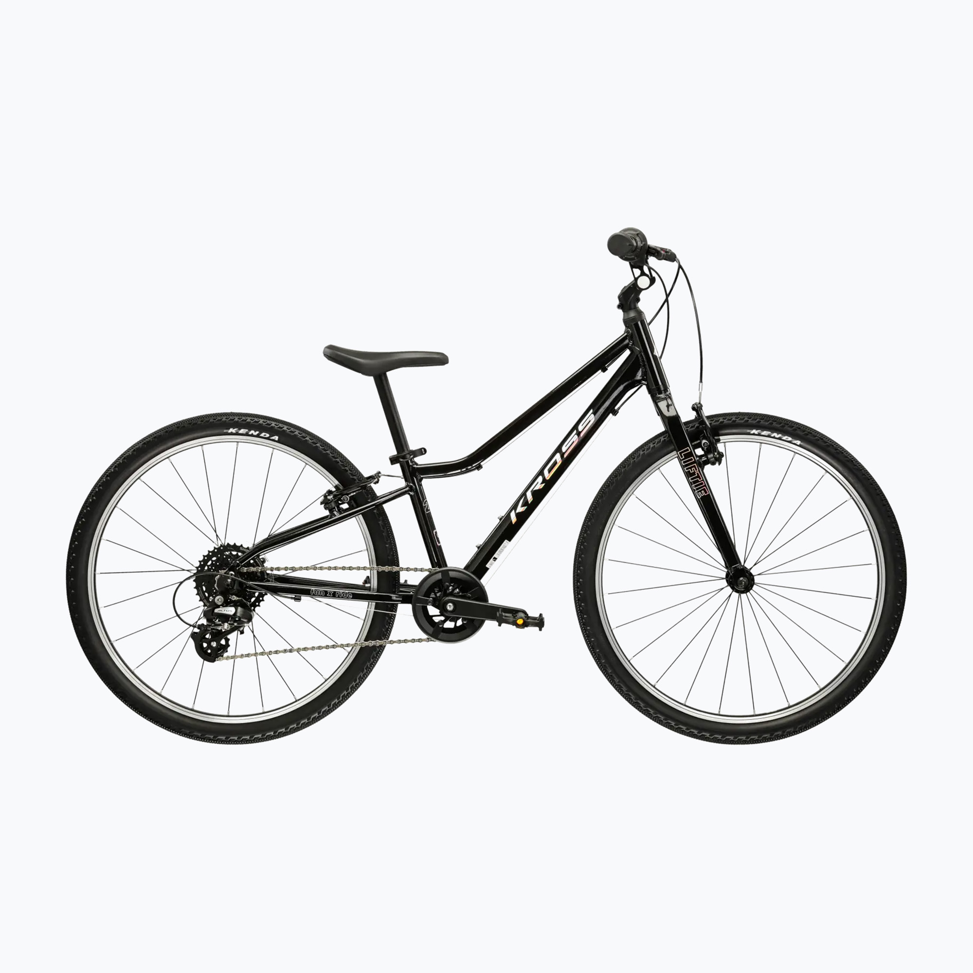 Detský bicykel KROSS Liftie 24 black/silver/gloss (Liftie 24 KRLF2424X11U009707)
