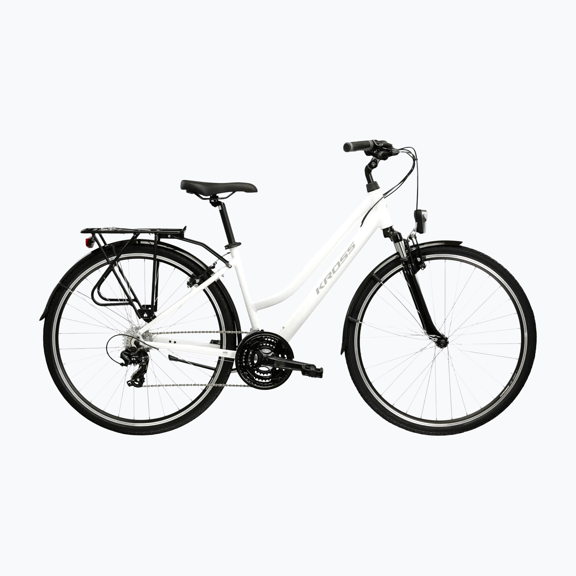 Női trekking kerékpár KROSS Trans 1.0 In white/grey/gloss (Trans 1.0 W KRTR1Z28X15W009940)