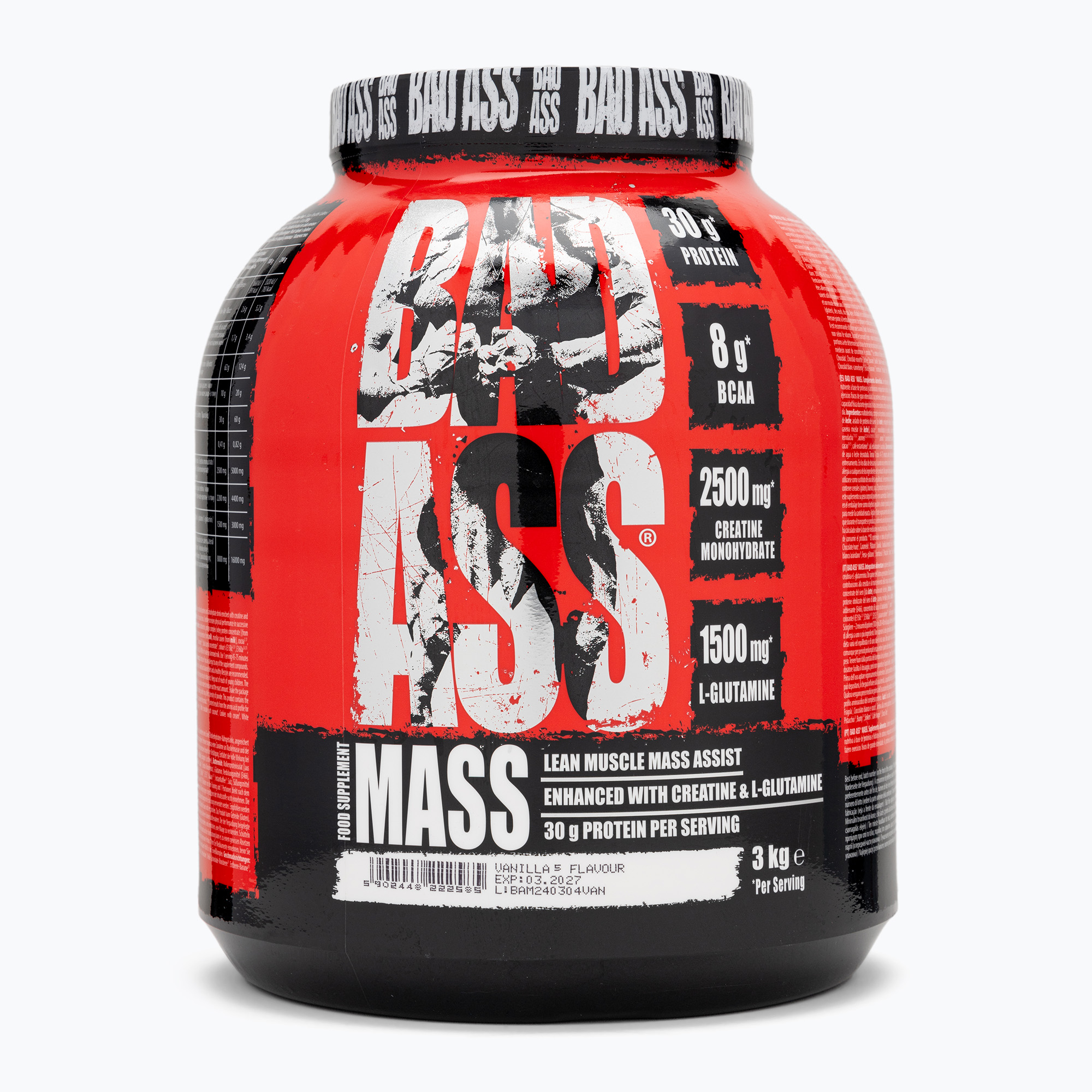 Fitness Authority Gainer Bad Ass Mass 3 kg vaniglia (3 kg) (Bad Ass Meal BA-BAP000150R1.1)