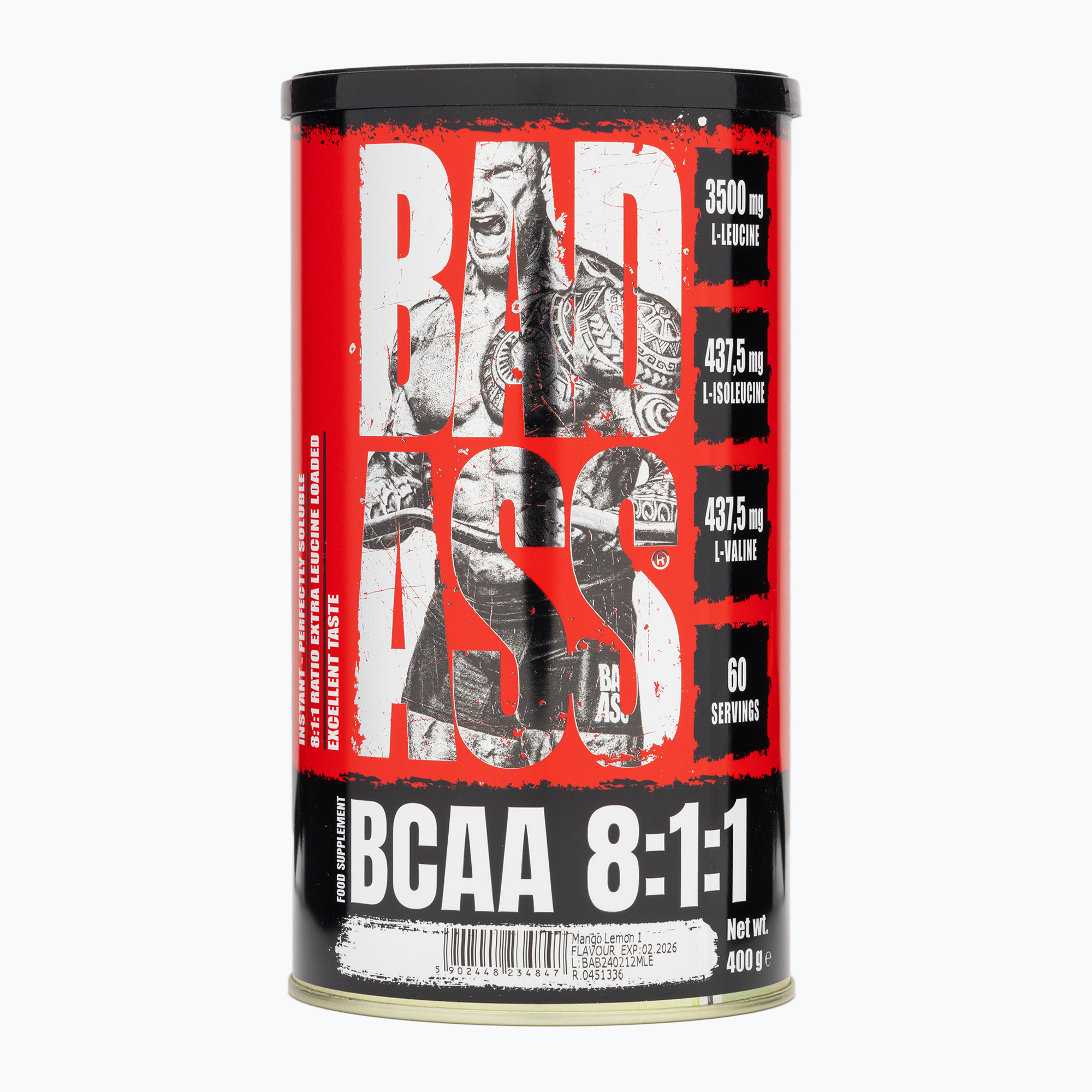 Amino acids Fitness Authority Bad Ass Bcaa 8 400 g mango/lemon (400 g)