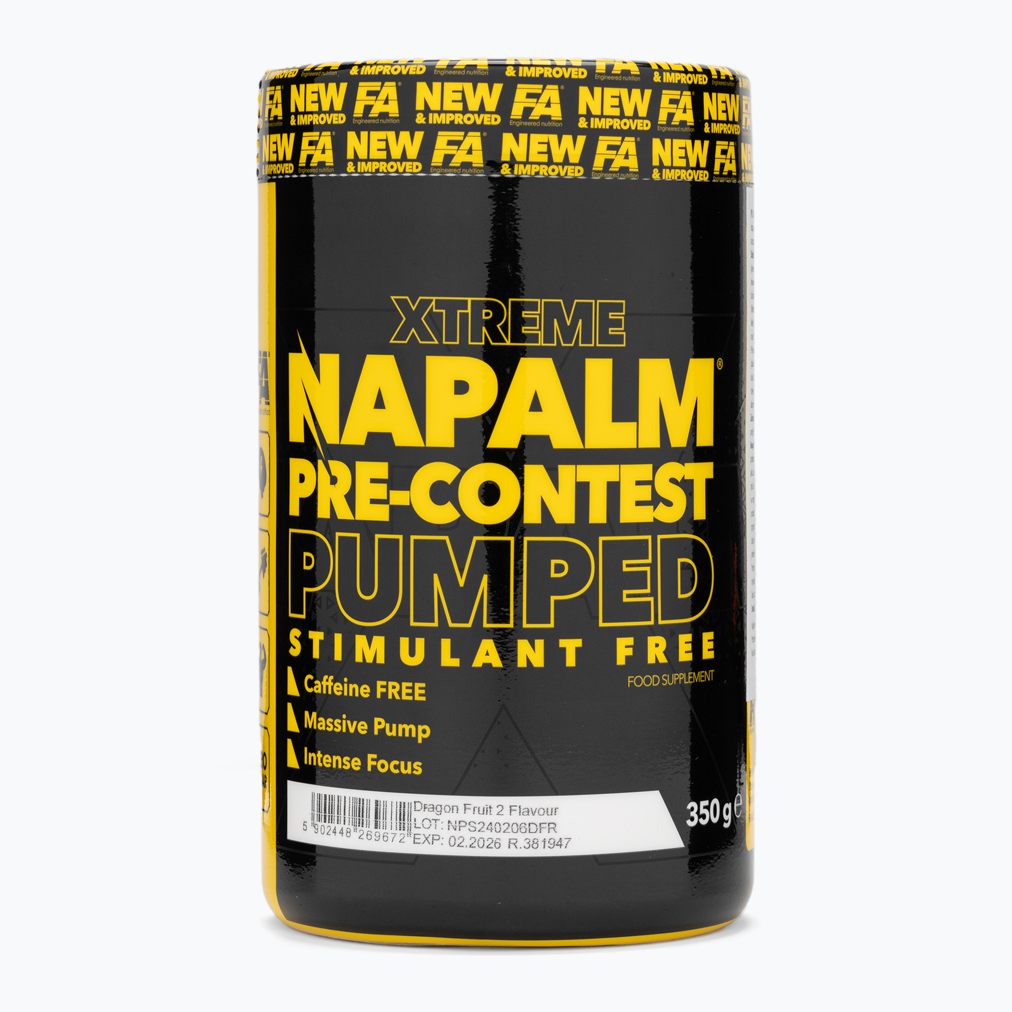 Edzés előtti táplálékkiegészítő Fitness Authority Napalm Pre-Contest Pumped Stimulant Free 350 g dragon fruit (Napalm Pre-Contest Pumped Stimulant Free FA-NAP000102R1.1)
