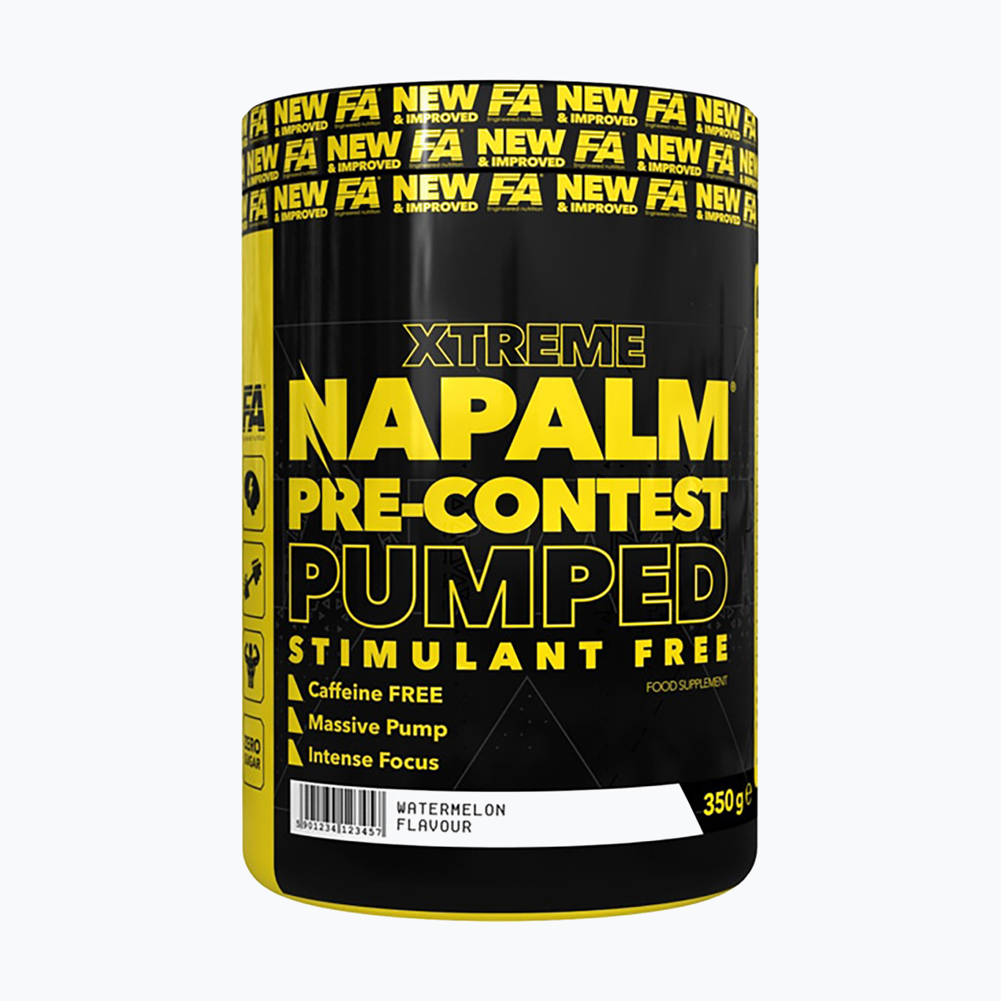 Fitness Authority pre-allenamento Napalm Pre-Contest Pumped Senza Stimolanti 350 g anguria acida (350 g) (Napalm Pre-Contest Pumped Stimulant Free FA-