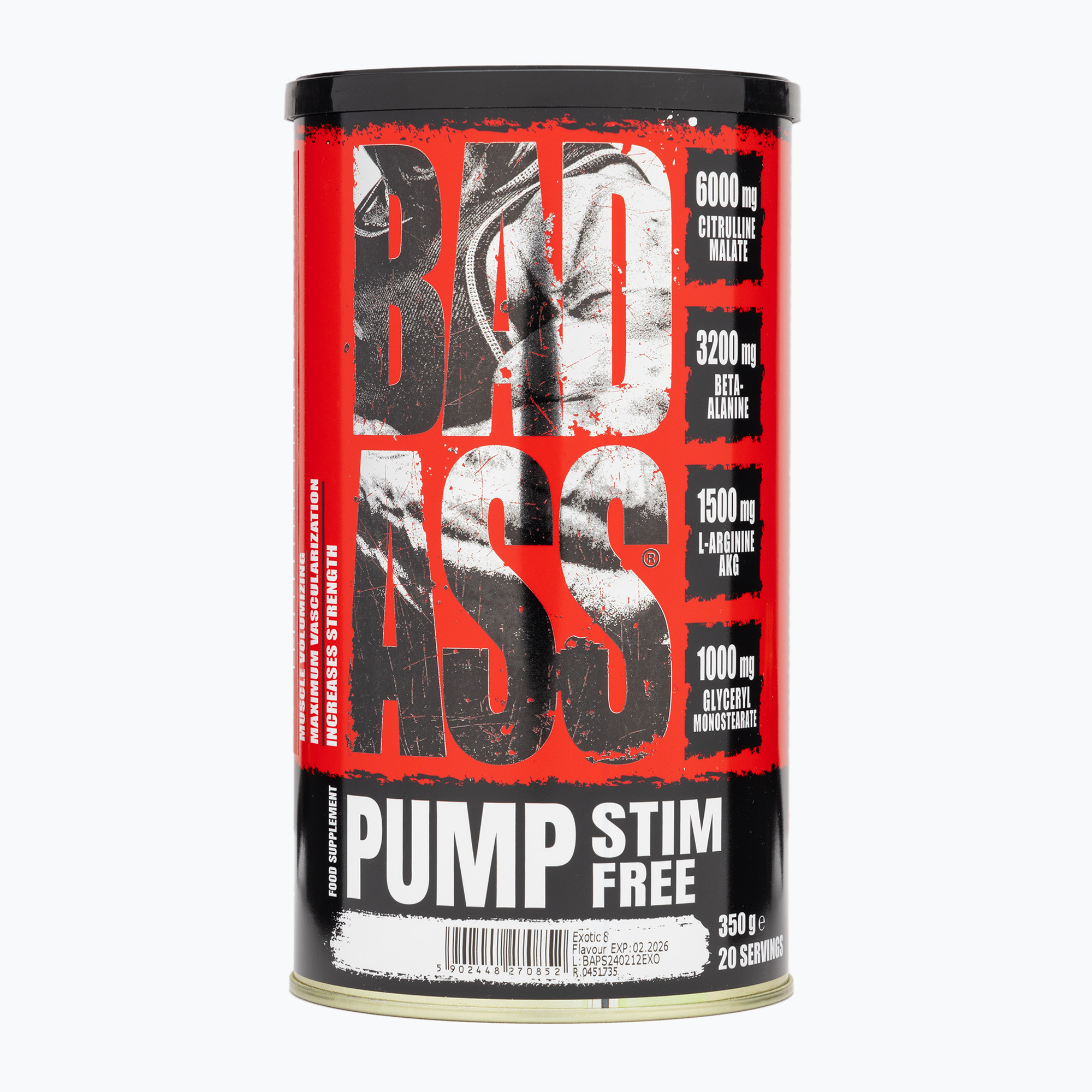 Fitness Authority kiegészítő Bad Ass Pump Stim-Free 350 g egzotikum (Bad Ass Pump Stim-Free BA-BAP000415R1.1)