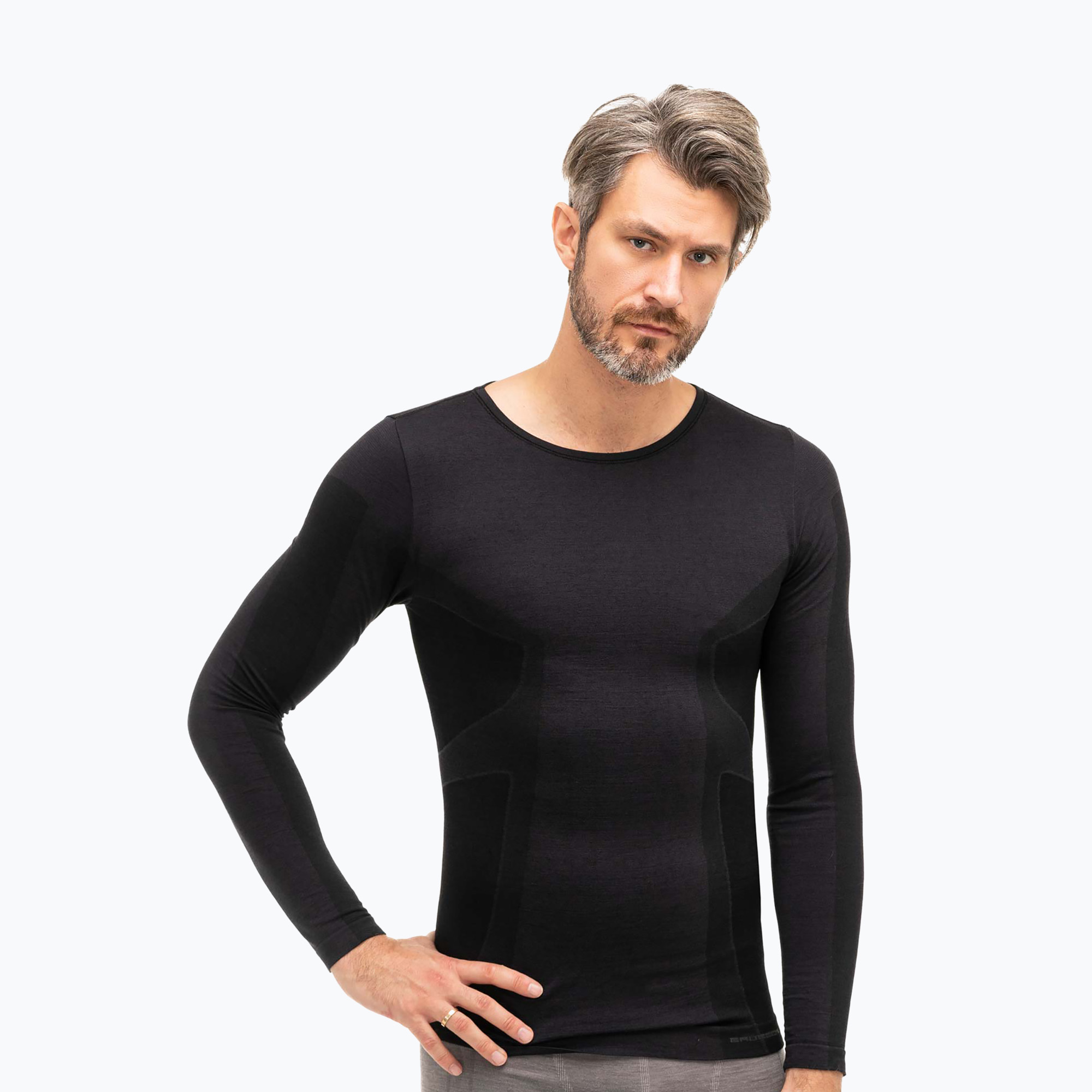 Bluza termoaktywna Brubeck Comfort Wool czarny | WYSYŁKA W 24H | 30 DNI NA ZWROT