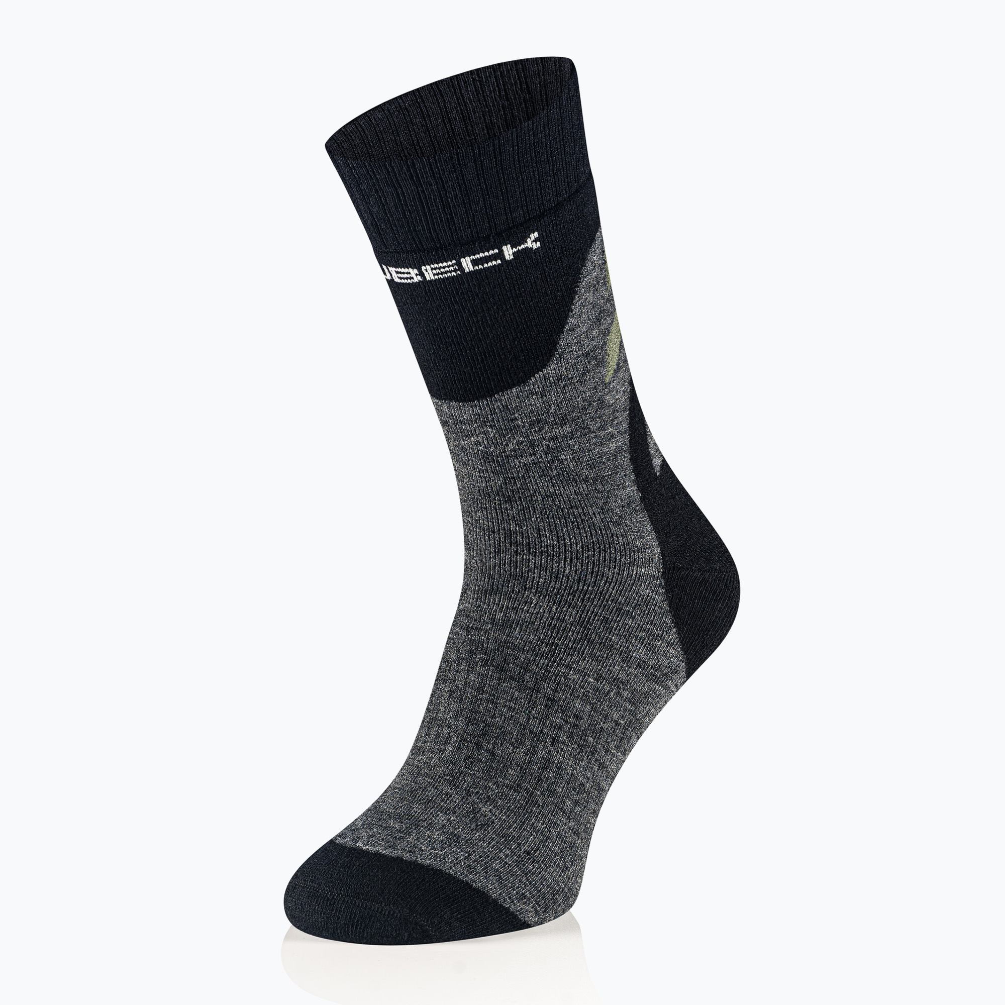 Men's socks Brubeck Trekking Merino graphite/khaki (42-44 EU)