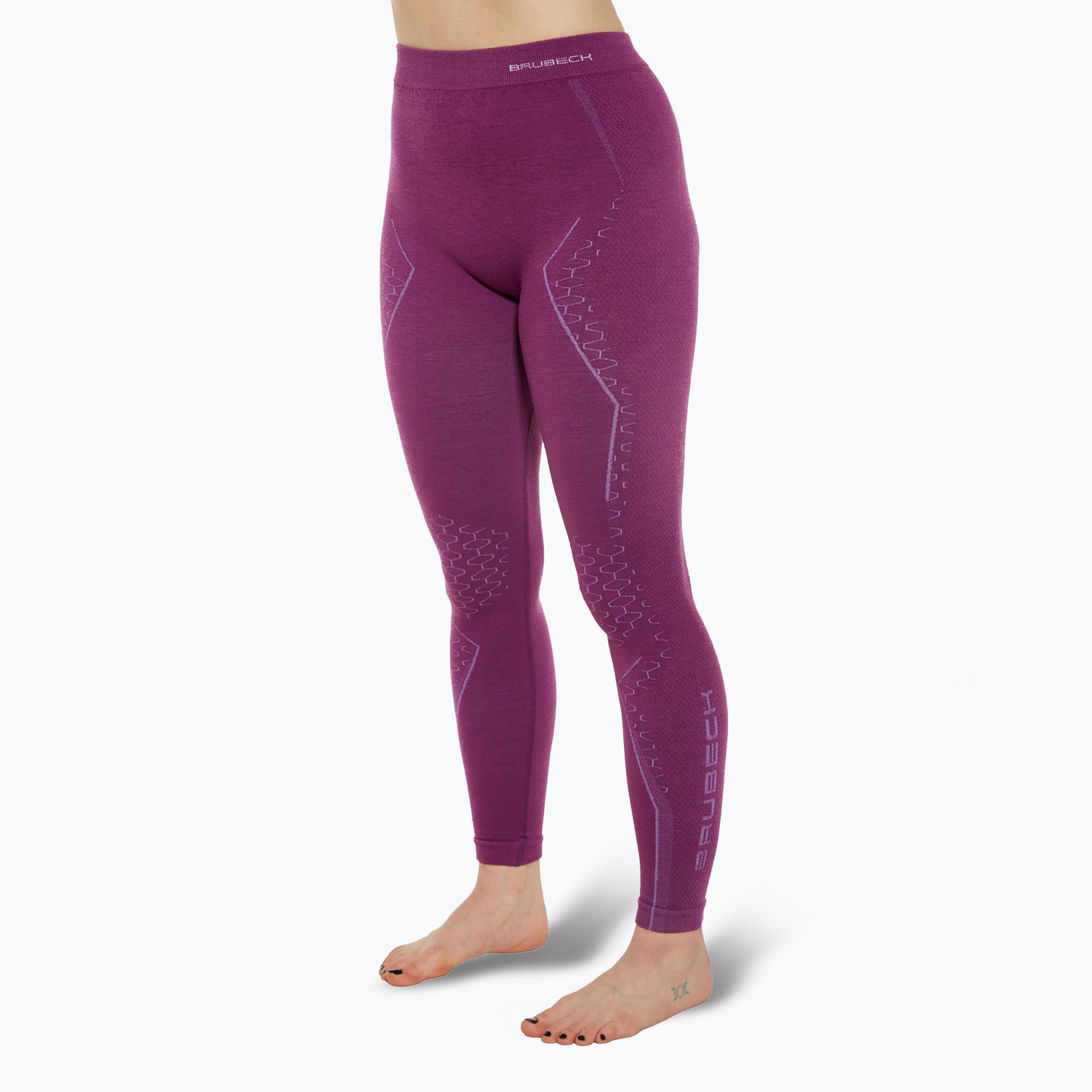 Spodnie termoaktywne damskie Brubeck Extreme Merino fuksjowy | WYSYŁKA W 24H | 30 DNI NA ZWROT