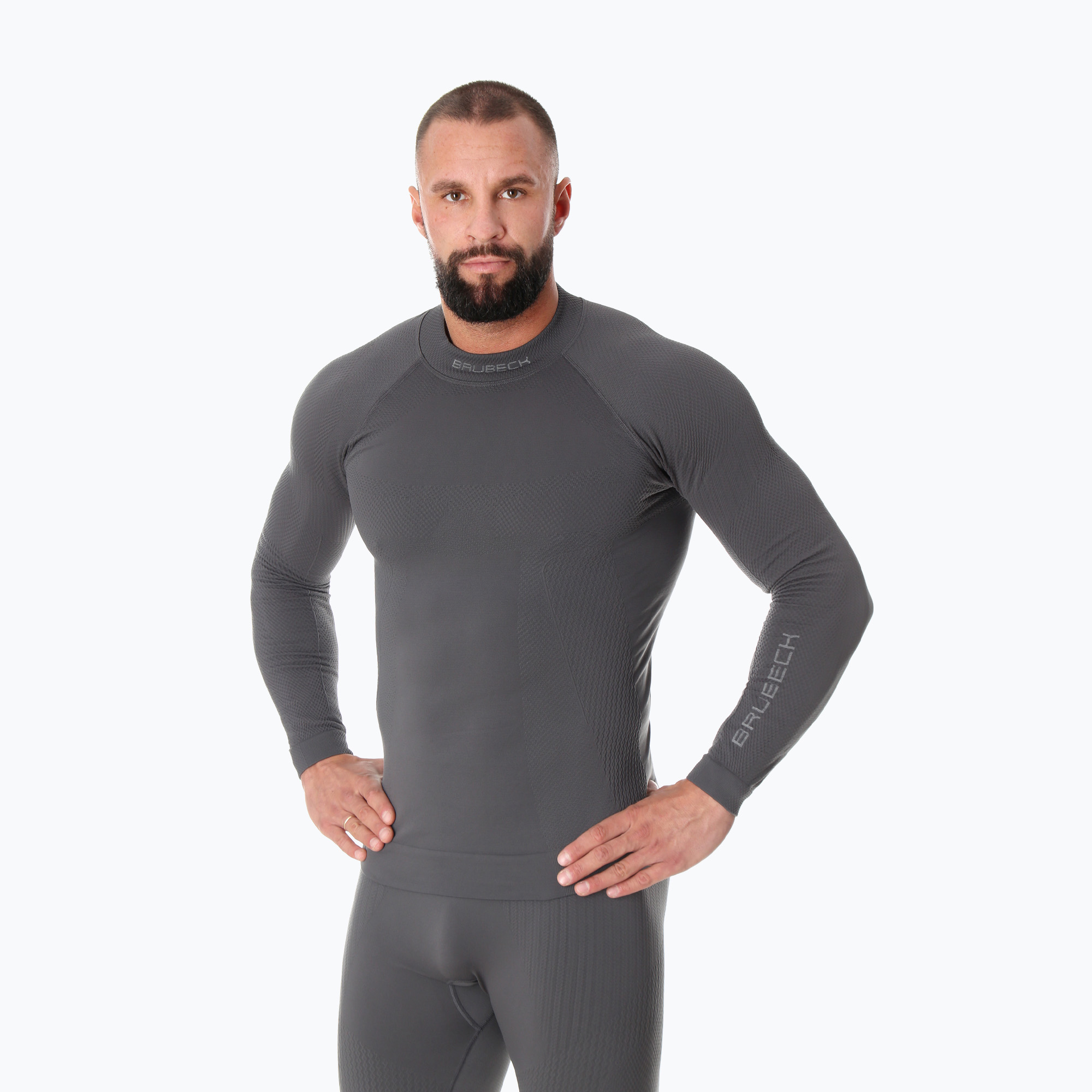Bluza termoaktywna męska Brubeck Extreme Thermo ciemnoszary | WYSYŁKA W 24H | 30 DNI NA ZWROT