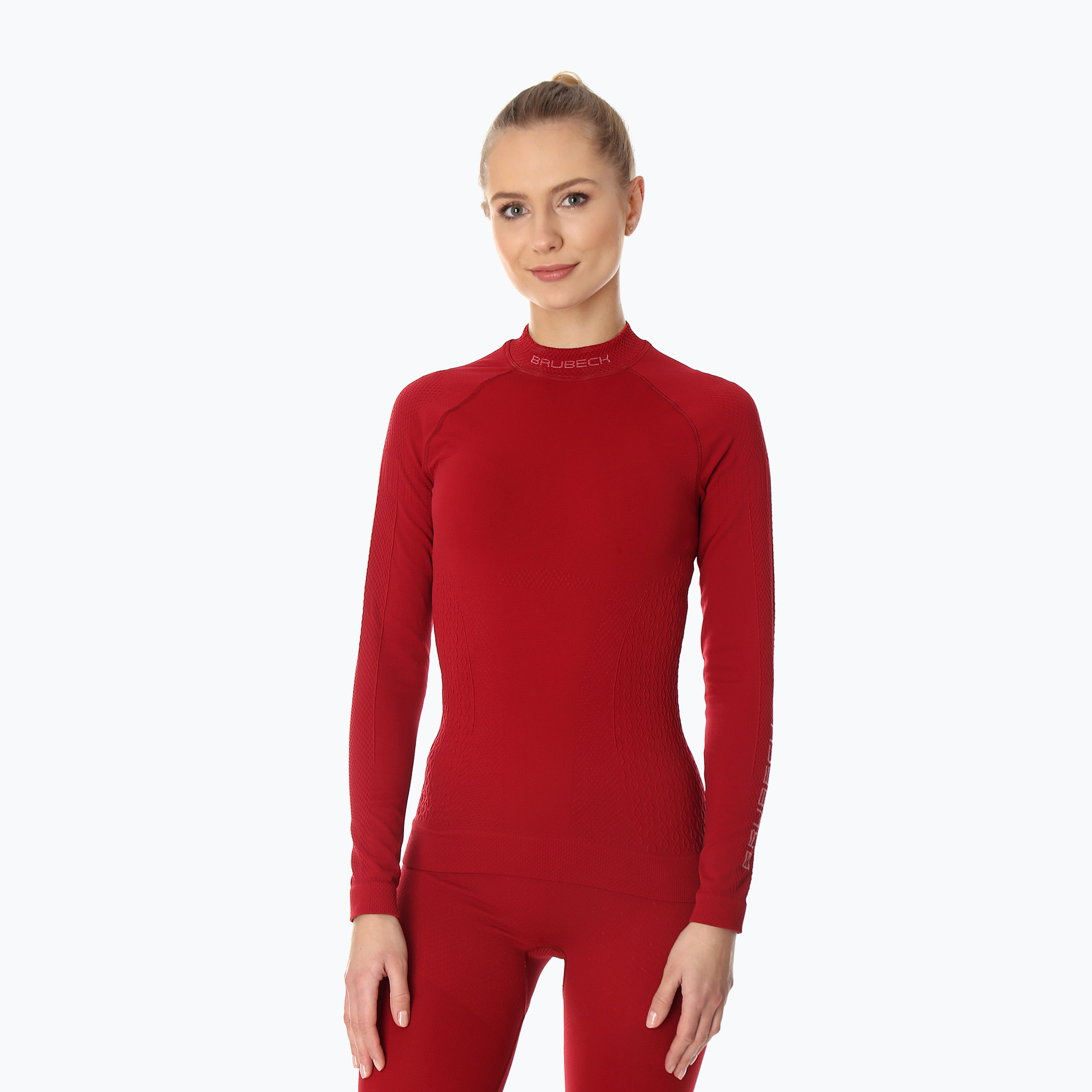 Women's thermal T-shirt Brubeck LS15280 Extreme Thermo maroon (M)