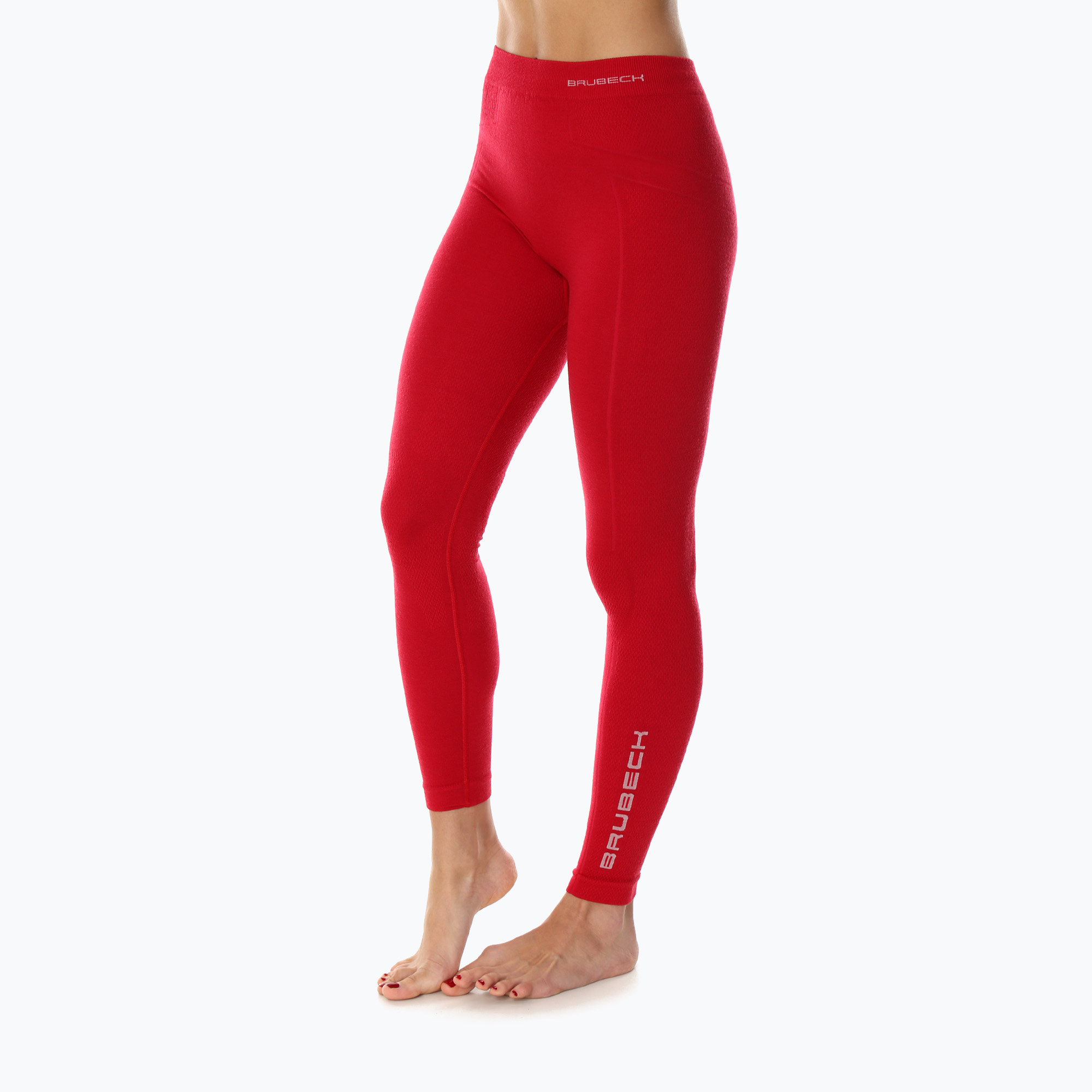 Women's thermoactive pants Brubeck Extreme Wool 3282 red LE11130 (S)