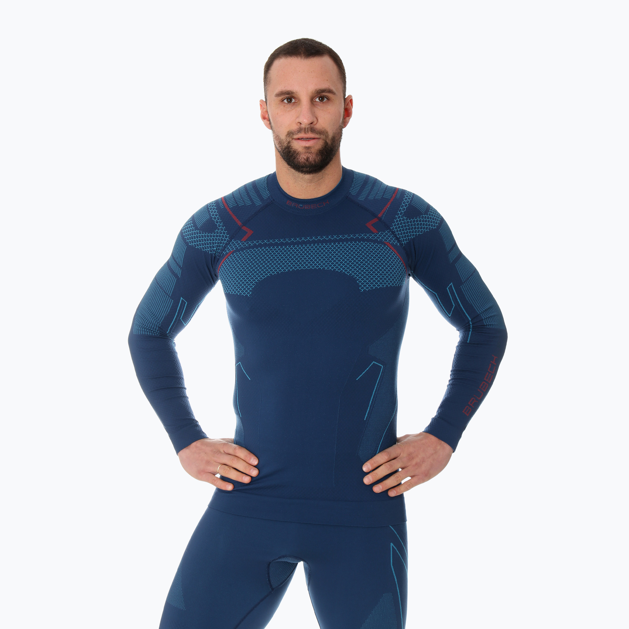 Bluza termoaktywna męska Brubeck Thermo jeansowy | WYSYŁKA W 24H | 30 DNI NA ZWROT