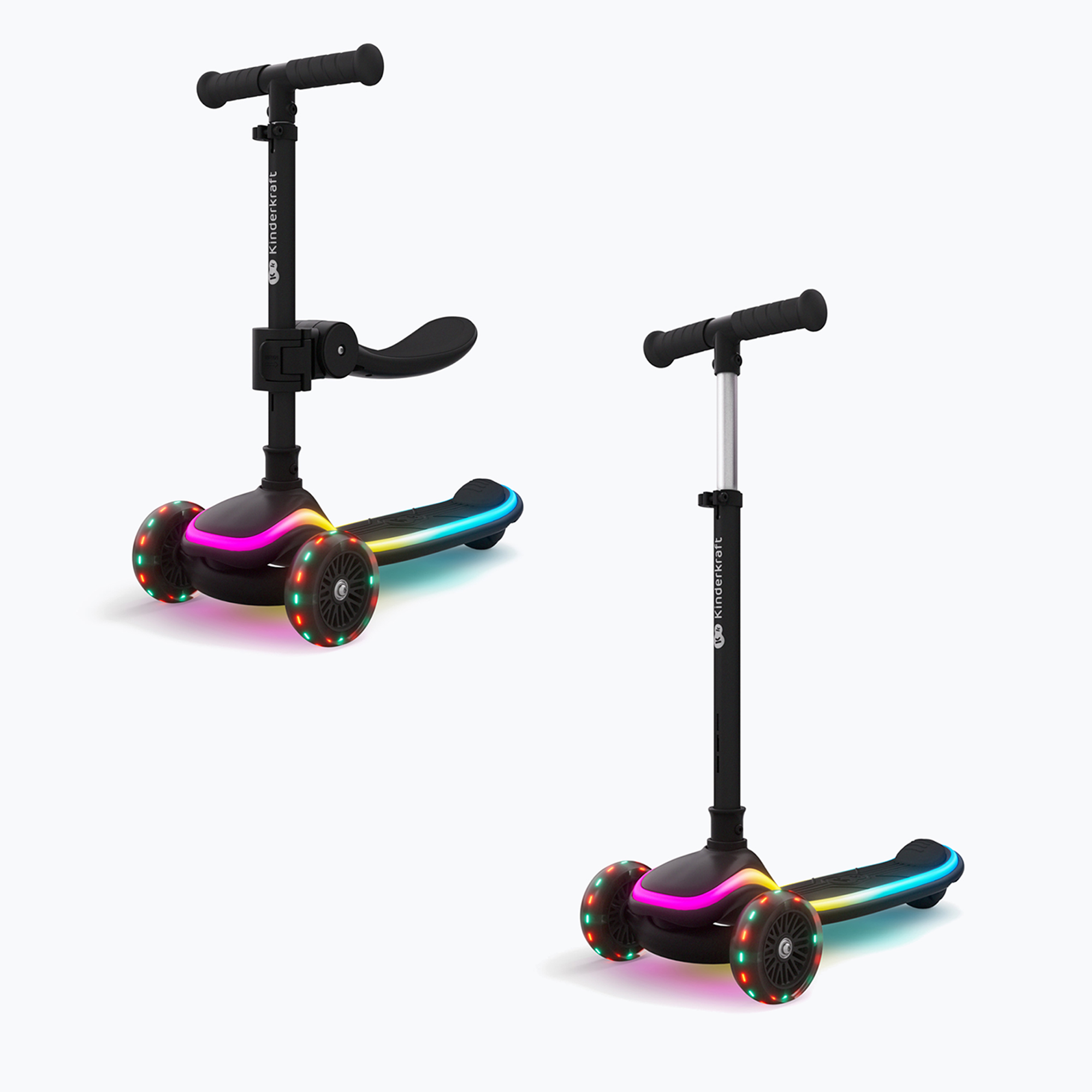 Детски триколесен скутер Kinderkraft Raket Up black