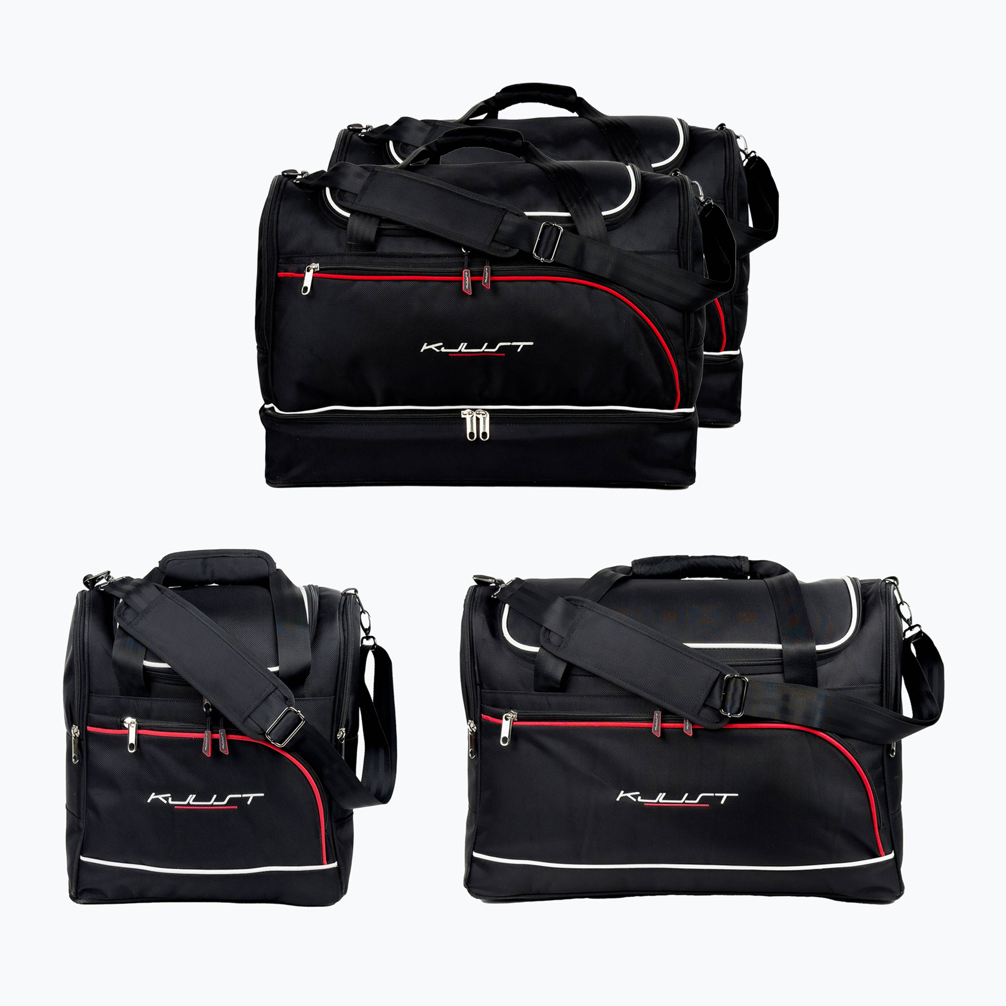 KJUST Porsche Panamera 2010-2016 set de 4 pungi pentru compartimentul de bagaje negru. (Porsche Panamera 7033004)