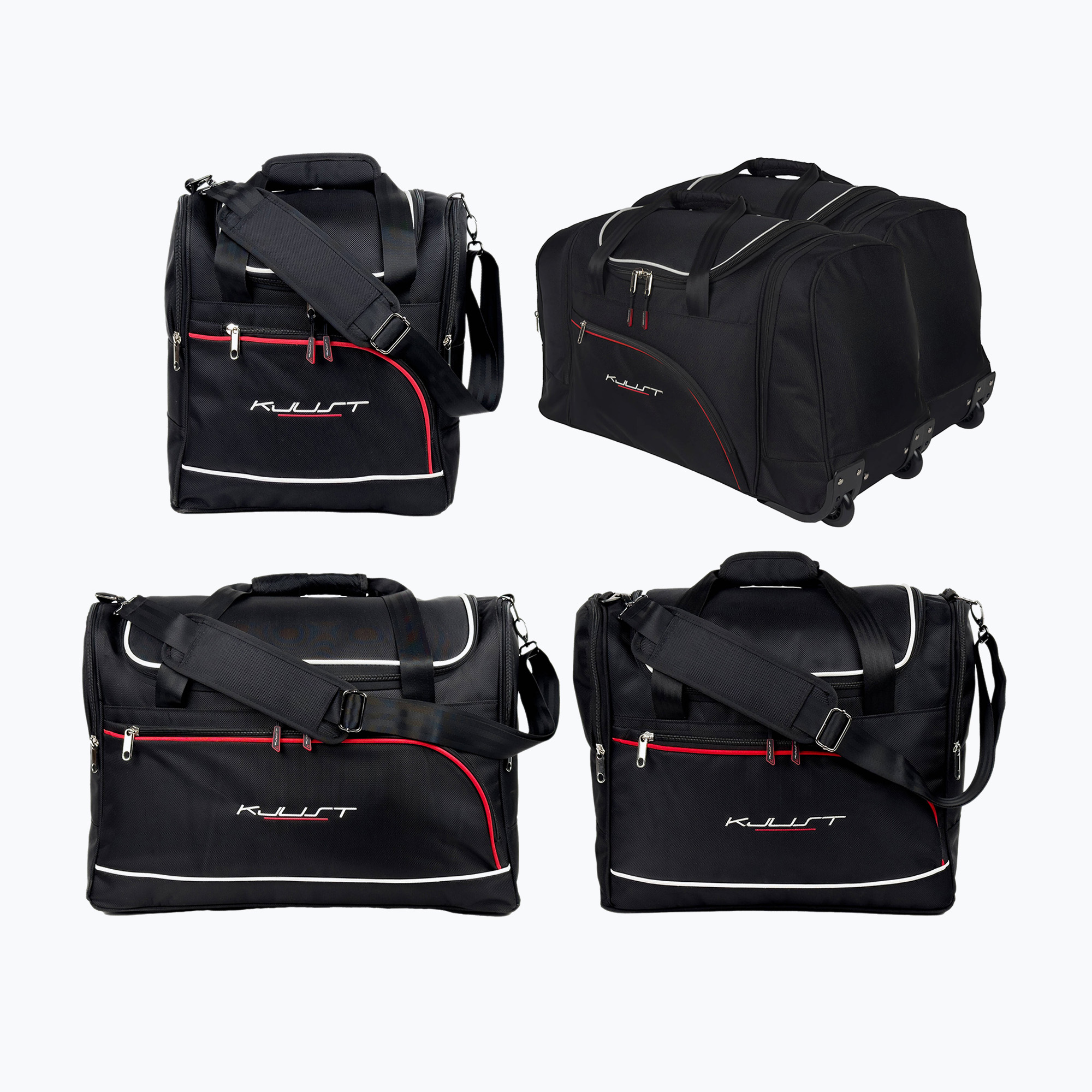 KJUST BMW 7 set di borse per il bagaglio 2001-2008 5 pezzi nero
