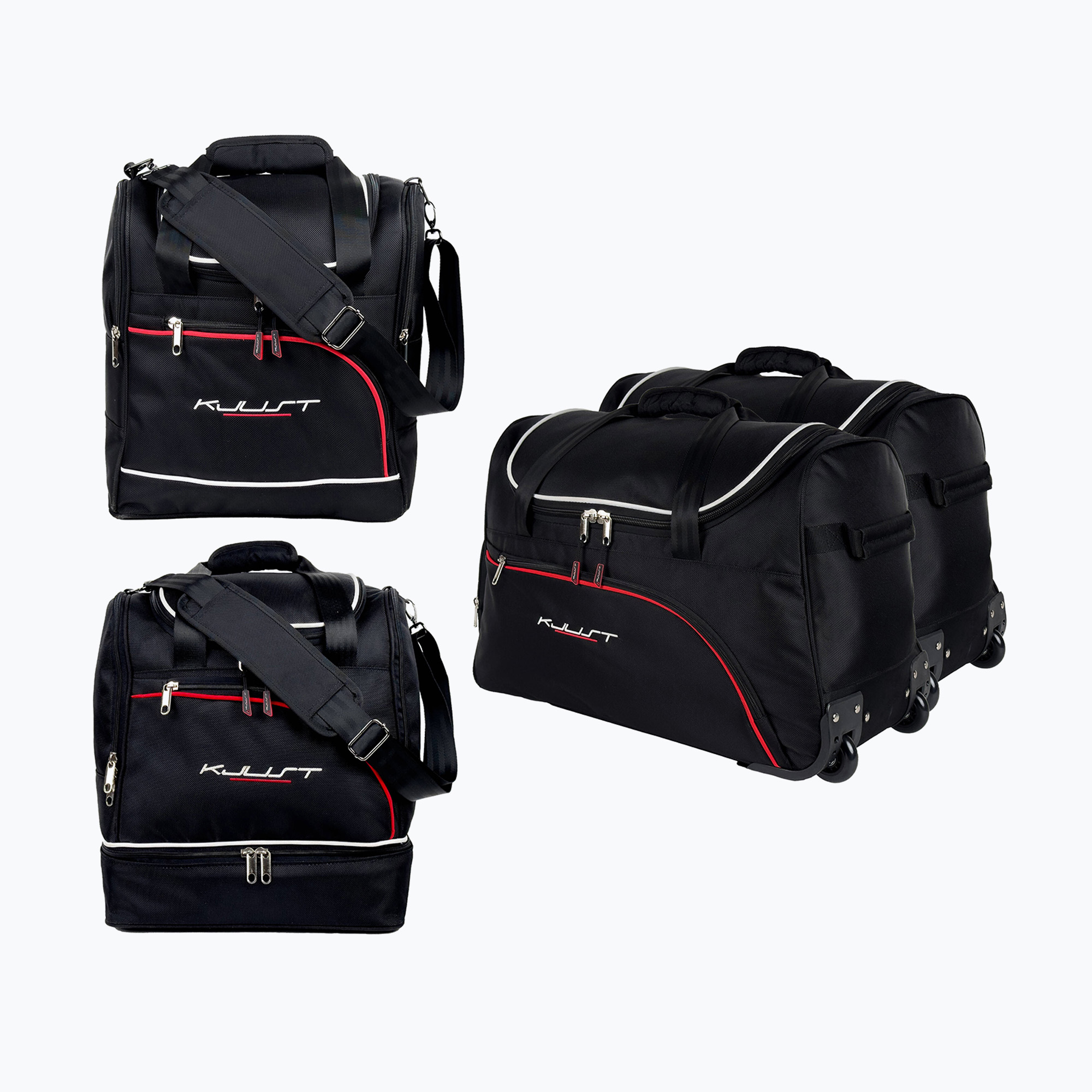 KJUST Комплект чанти за багажника на Audi Q2 2016  4 бр. черни